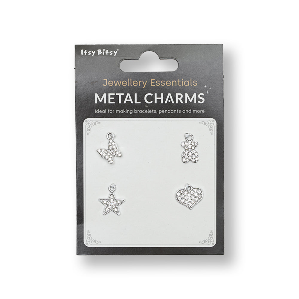 Metal Charms Butterfly Love 4PC