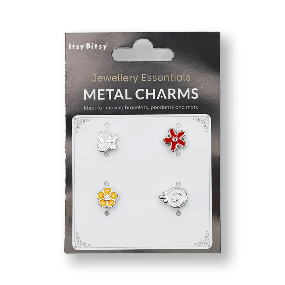 Metal Charms Blossom Delight 4PC