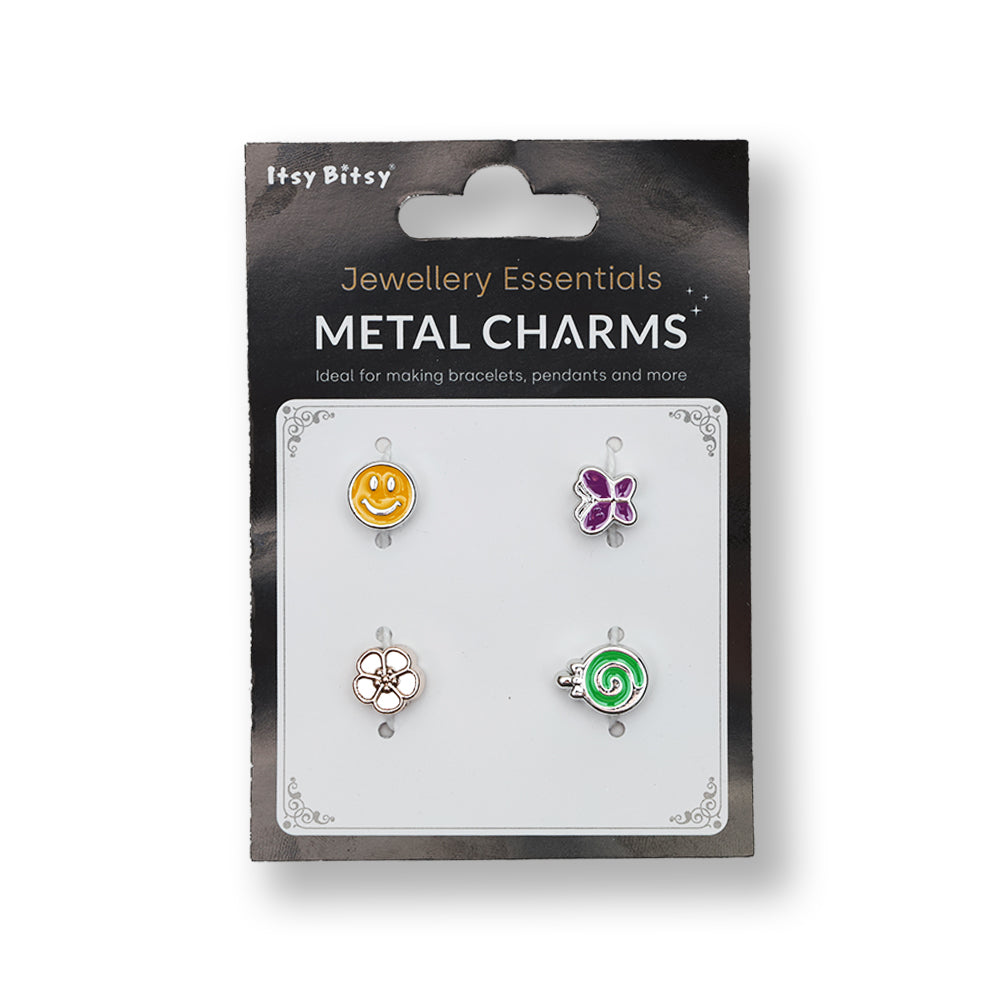 Metal Charms Joyful 4PC