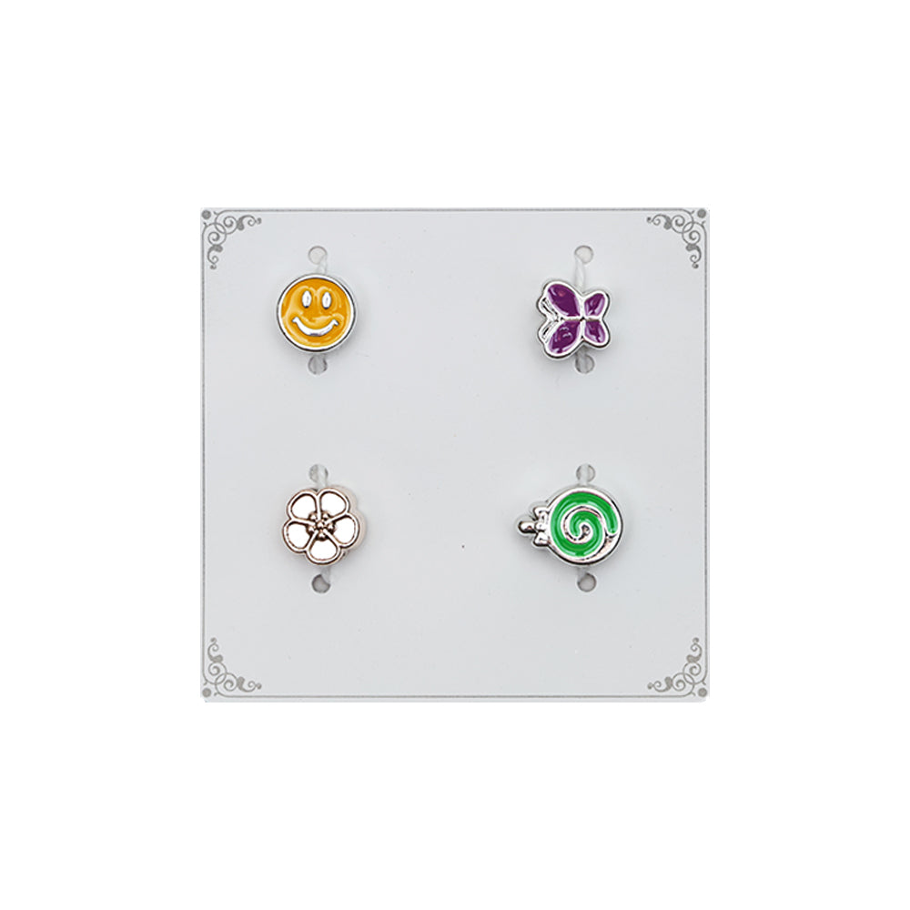 Metal Charms Joyful 4PC