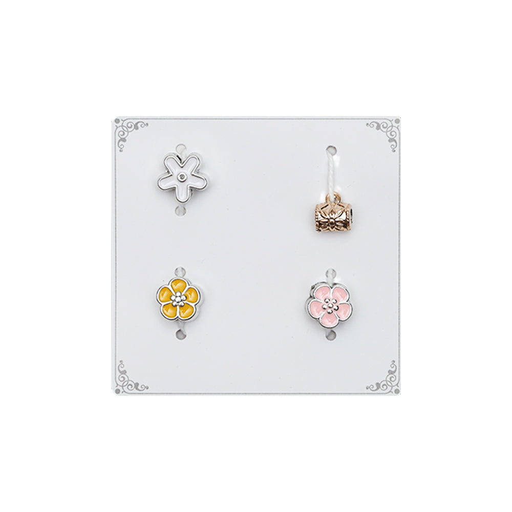 Metal Charms Floral Delight 4PC