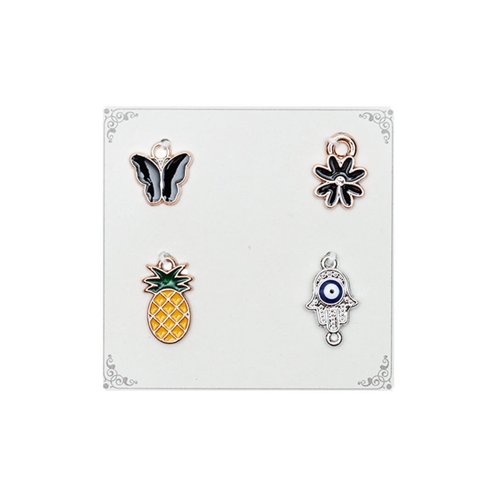 Metal Charms Tropical Vibes 4PC