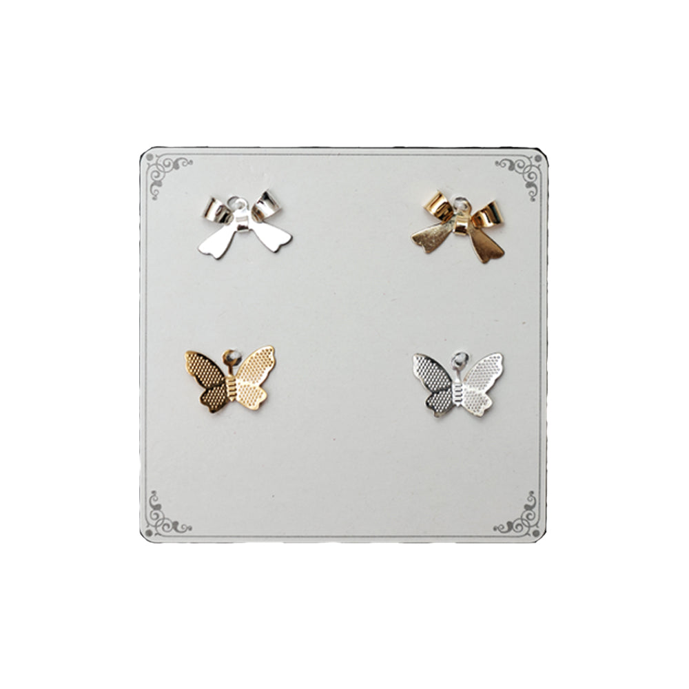 Metal Charms Butterfly Bow 4PC