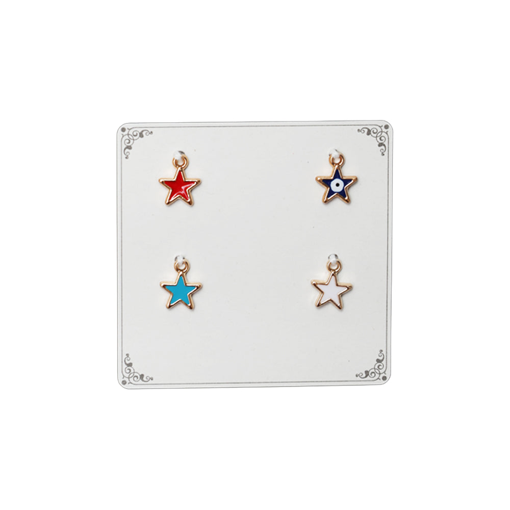 Metal Charms Stars 4PC