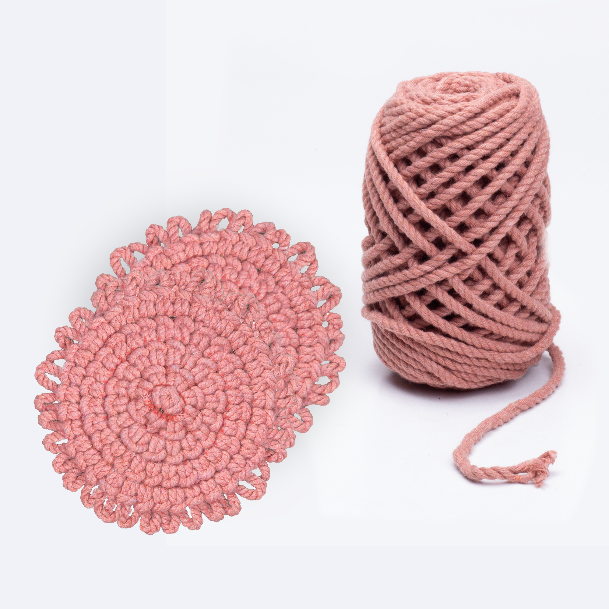 Macrame Cotton Twisted Cord - Tangerine Orange 3mm 3Ply 25Mtr 1Roll