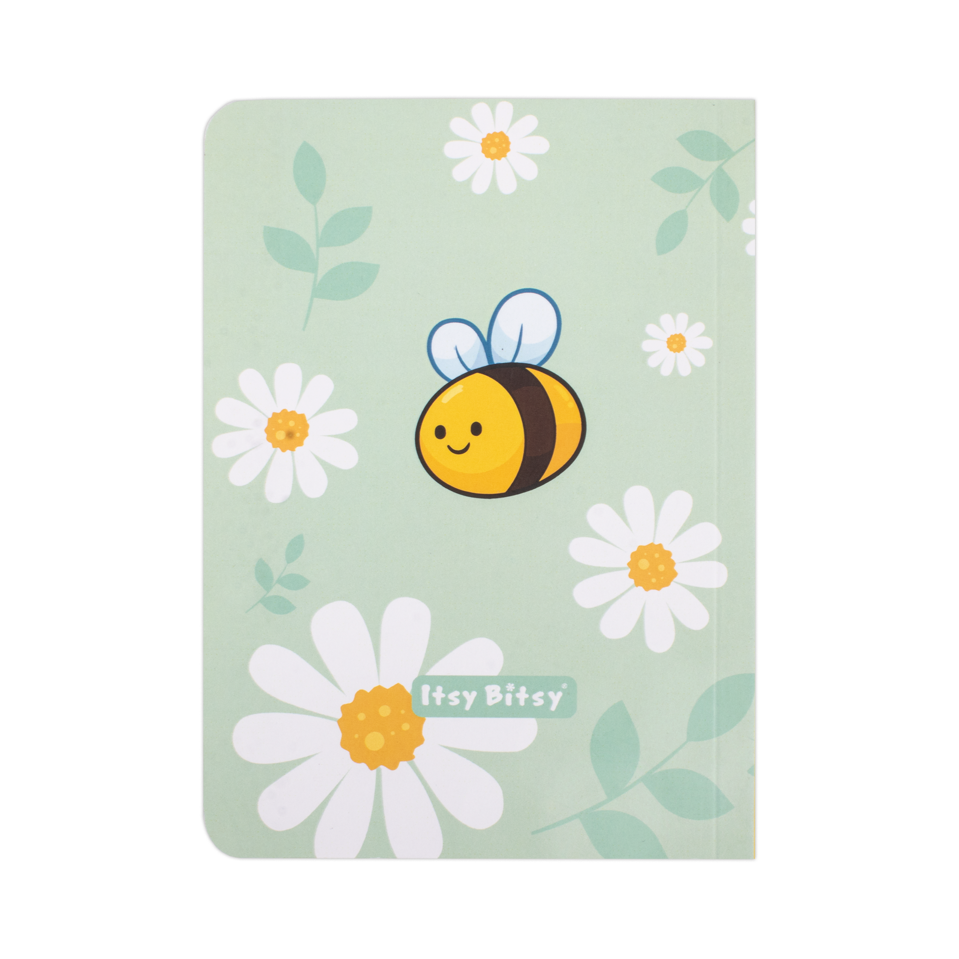 Softbound Ruled Notebook Flowers & Bees Edge Printed A6 128pages 100gsm