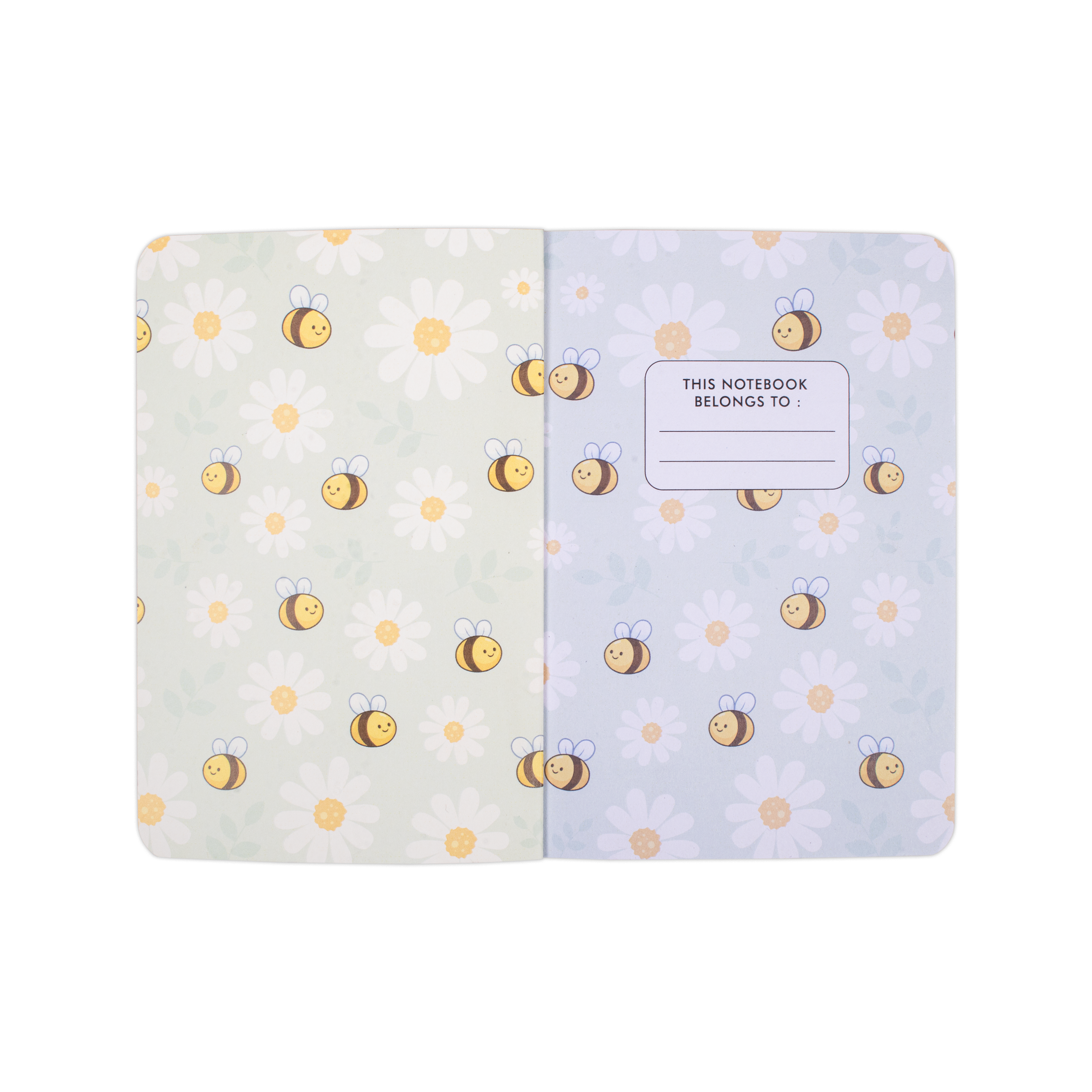 Softbound Ruled Notebook Flowers & Bees Edge Printed A6 128pages 100gsm