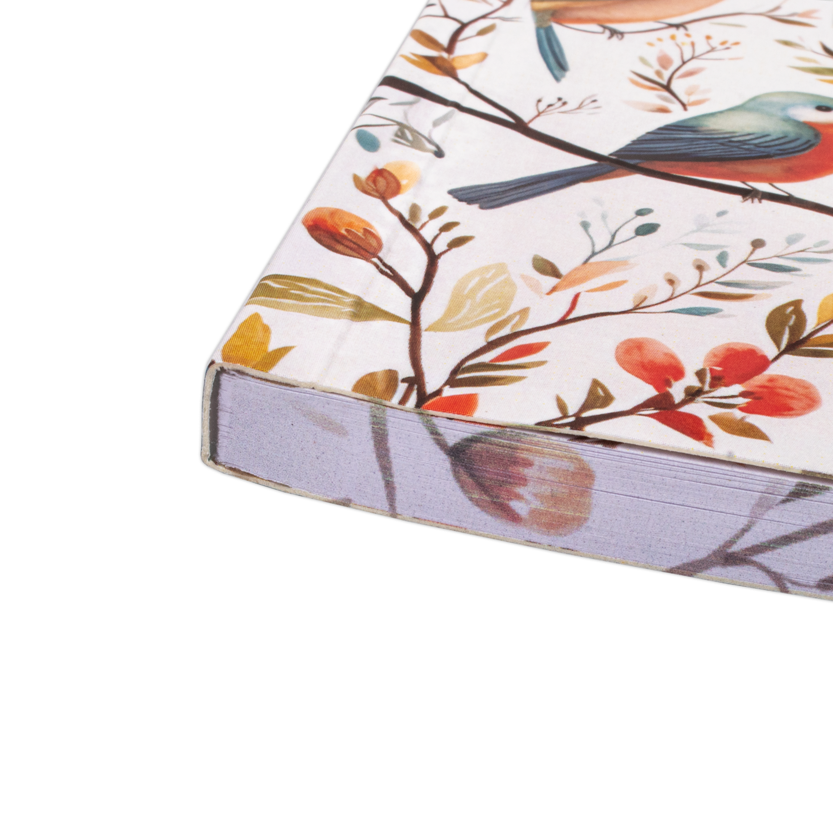 Softbound Ruled Notebook Birds Edge Printed A6 128pages 100gsm