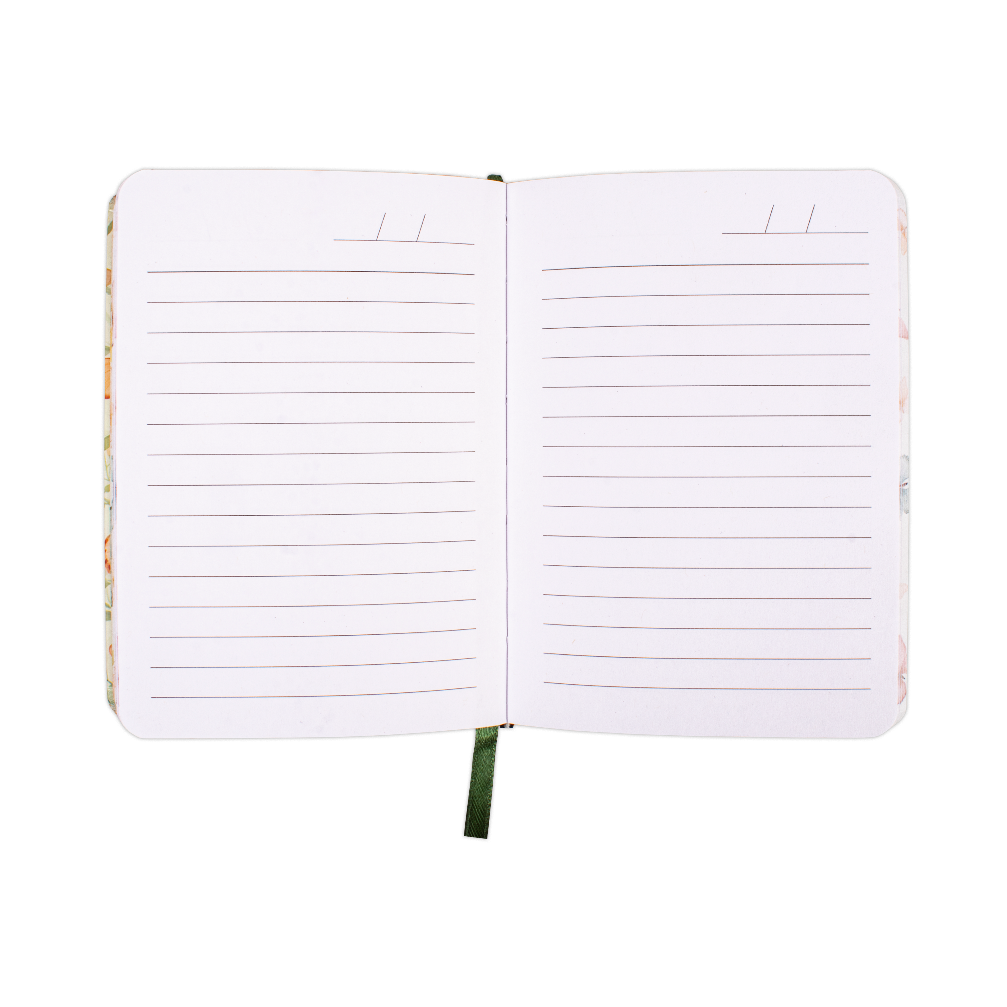 Hardbound Ruled Notebook Butterfly Garden Edge Printed With Elastic Band A6 192pages 100gsm