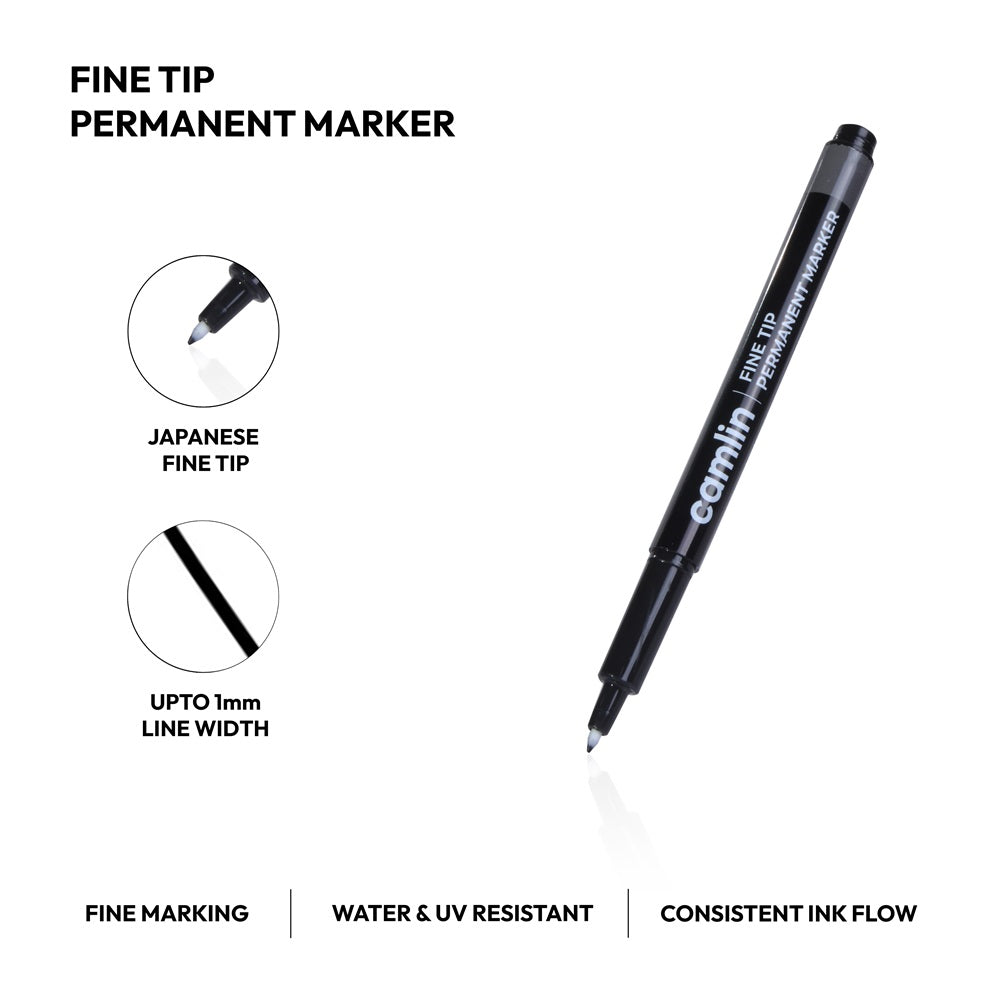 Fine Tip Permanent Marker Pen Black