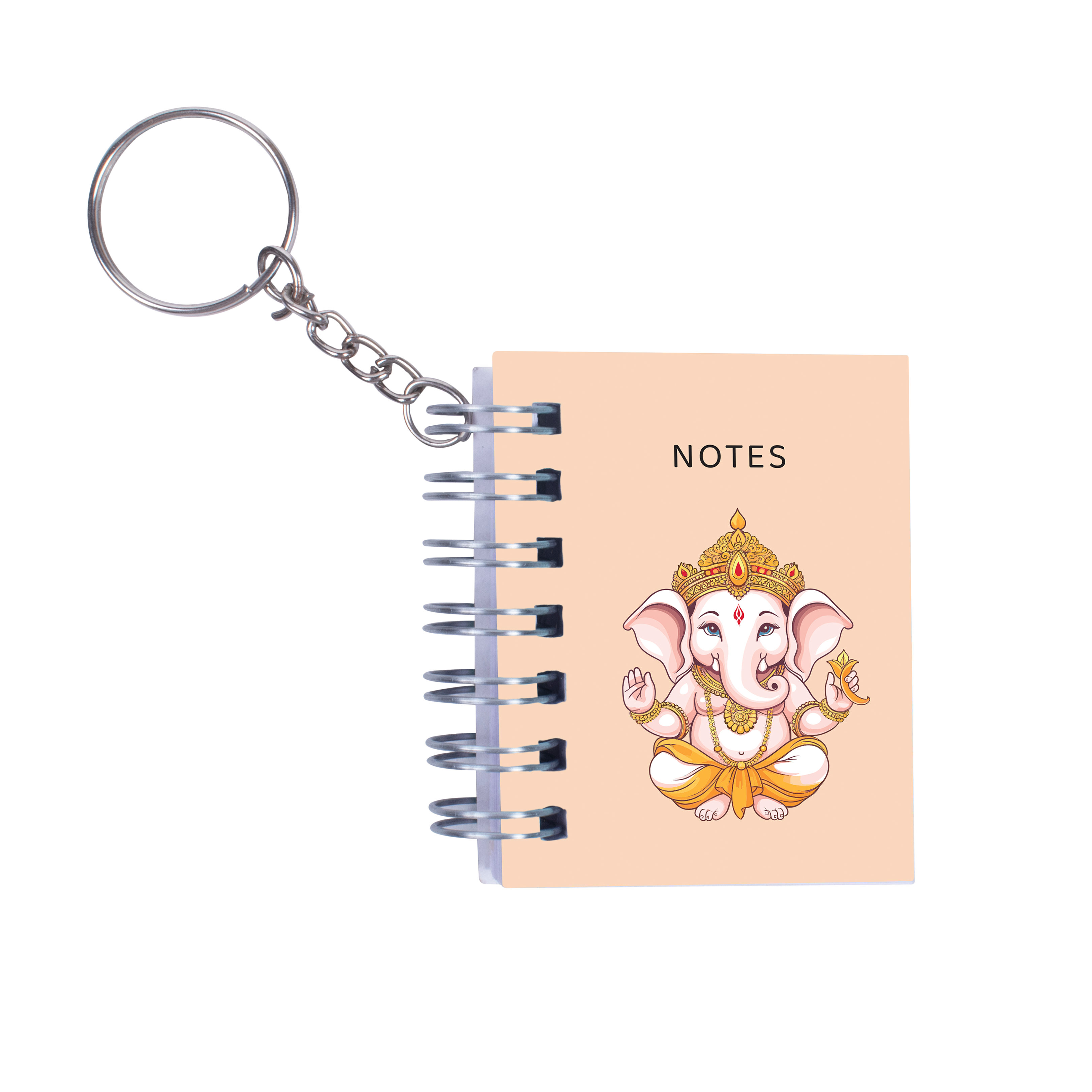 Keychain Notebook Lord Ganesha L6.8 X W5.3cm 70gsm 80pages 1 Book