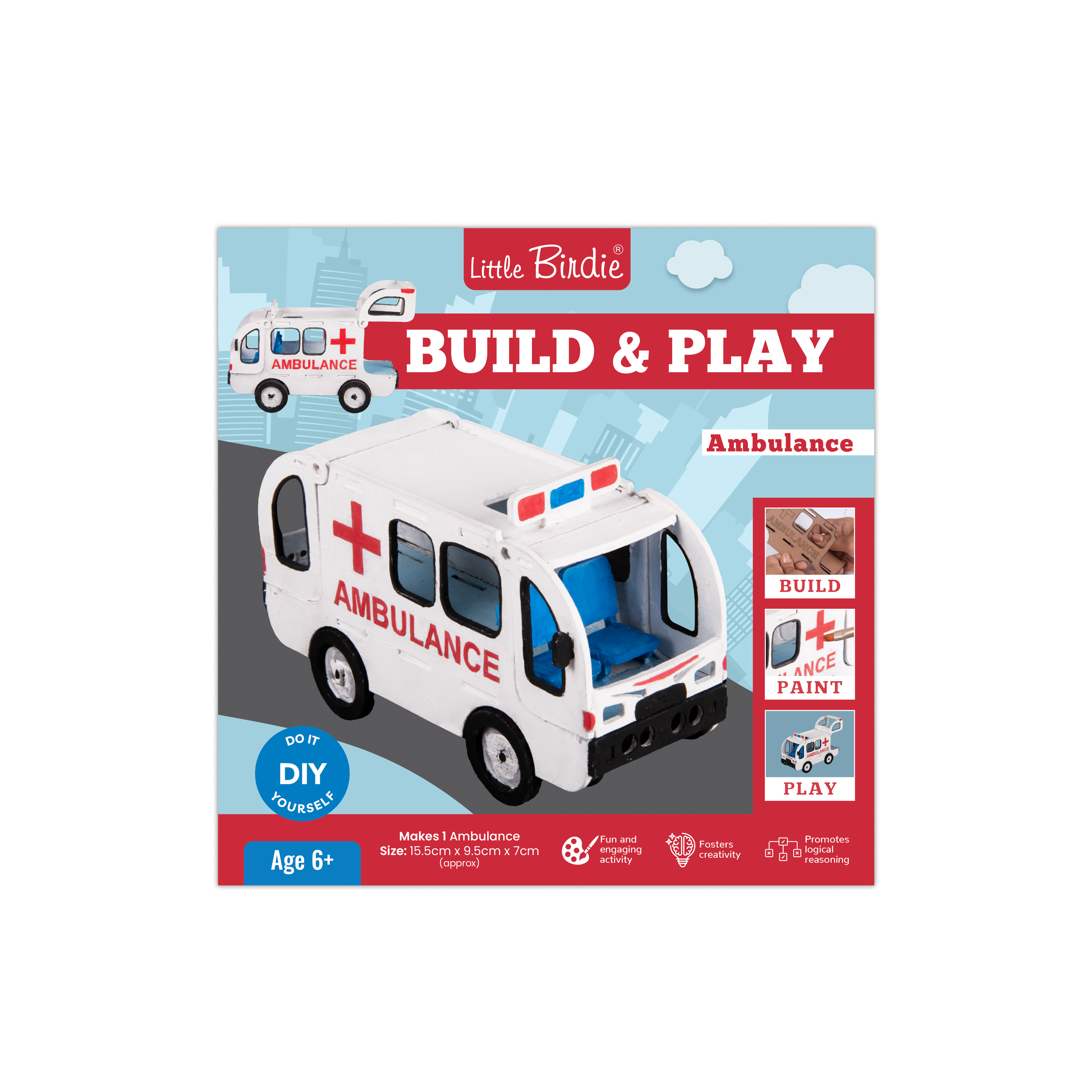 DIY Build and Paint Kit - Ambulance, 1 Box