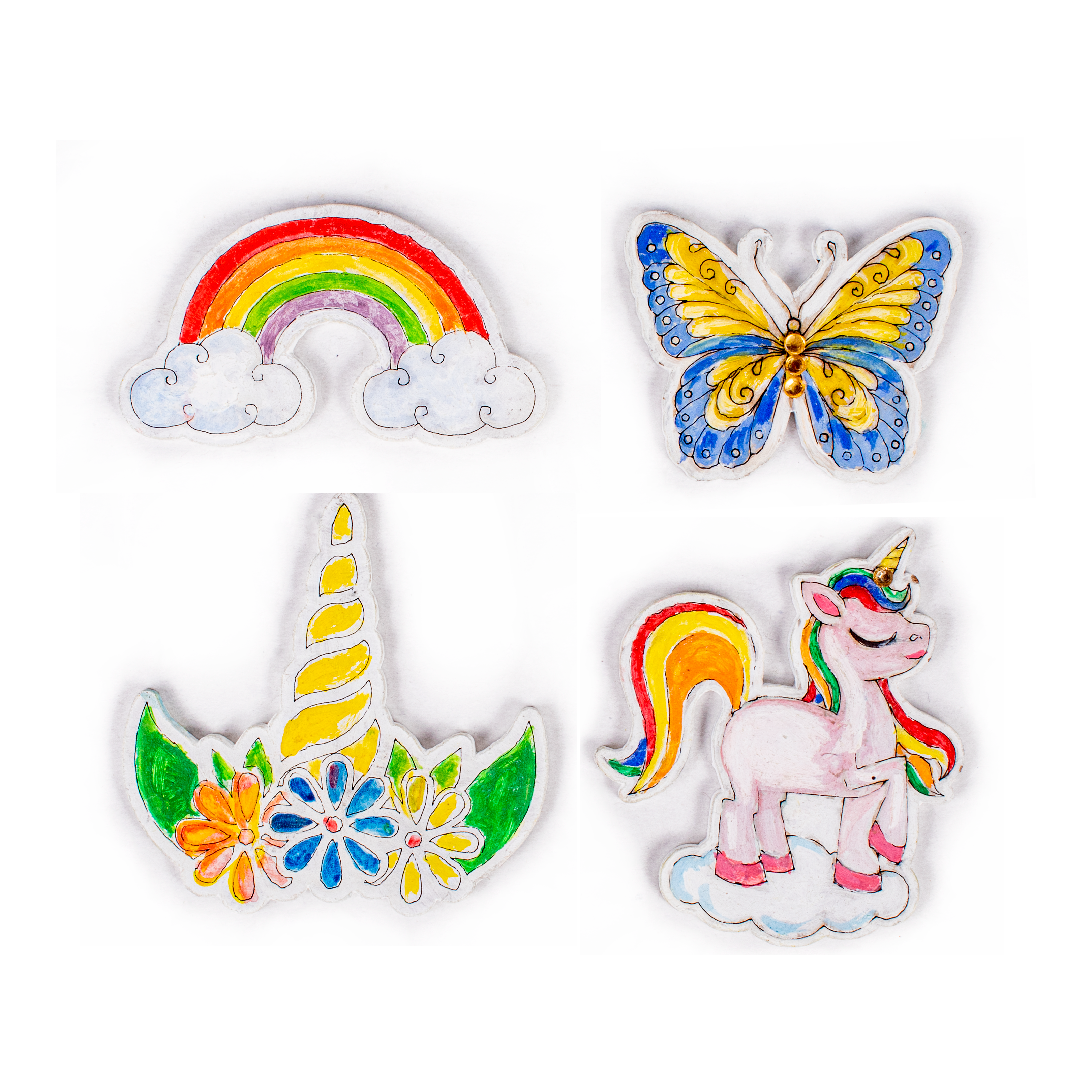 DIY Paint and Make Fridge Magnets Kit - Unicorn Wonderland, 1 Box