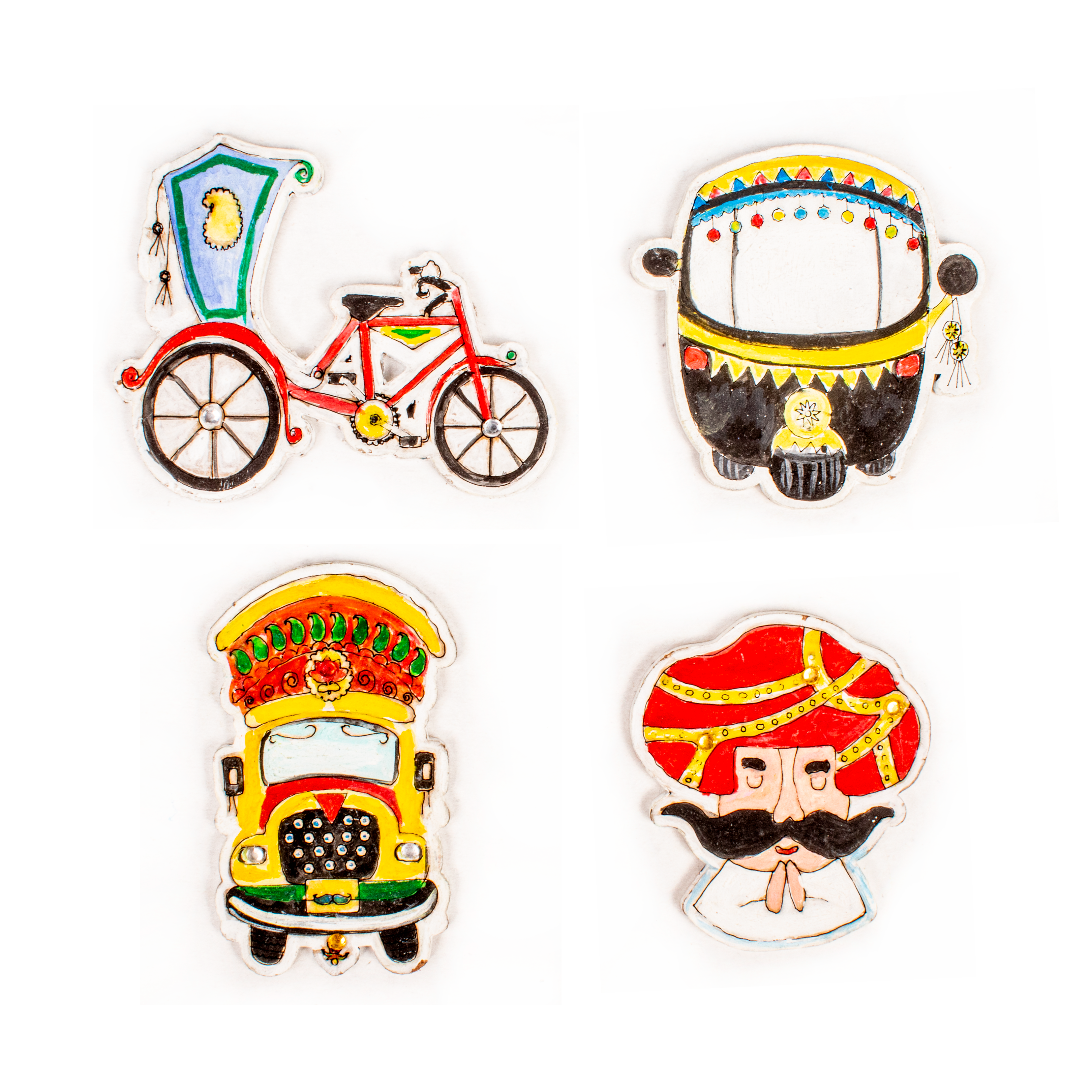 DIY Paint and Make Fridge Magnets Kit - Namaste India, 1 Box