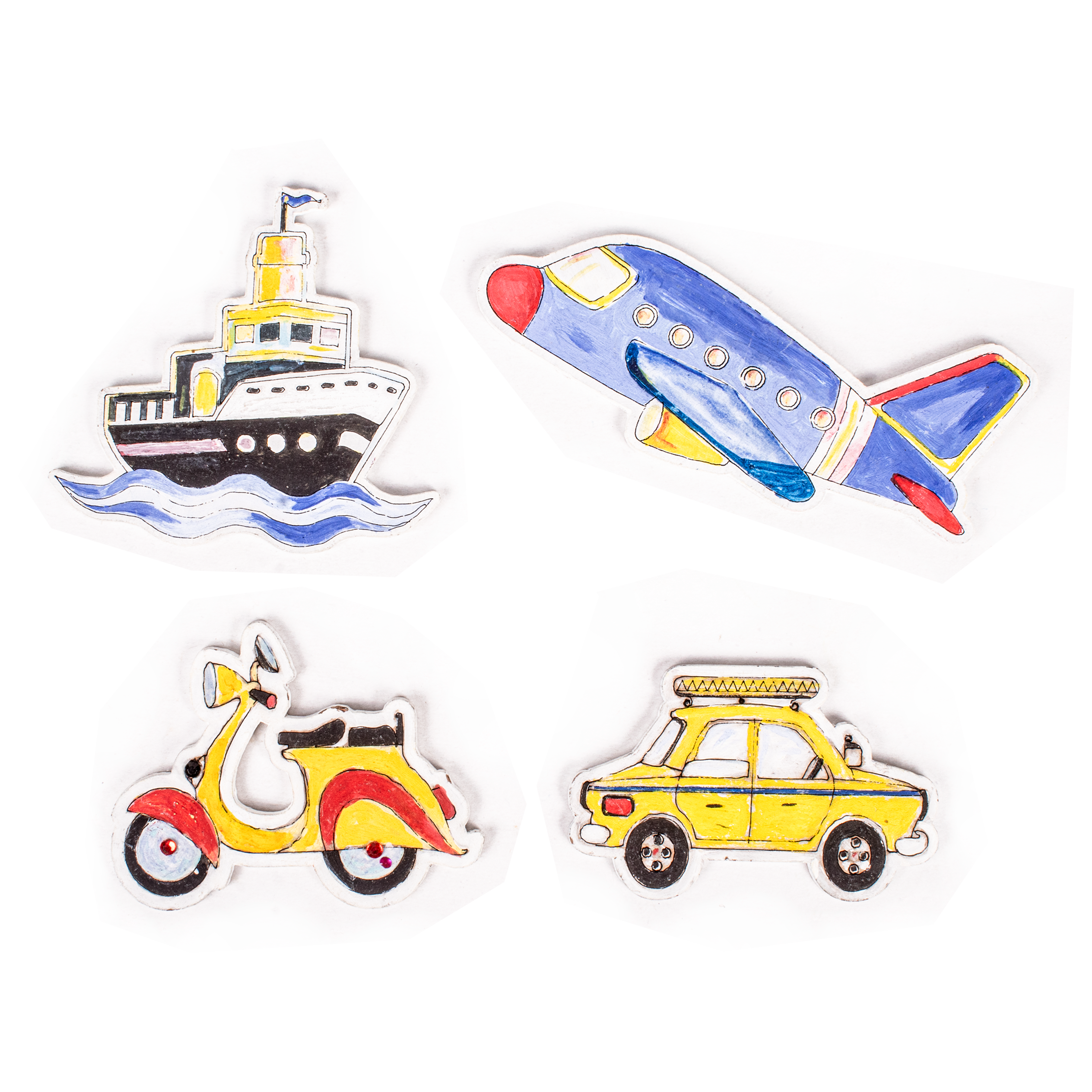 DIY Paint and Make Fridge Magnets Kit -Transport, 1 Box