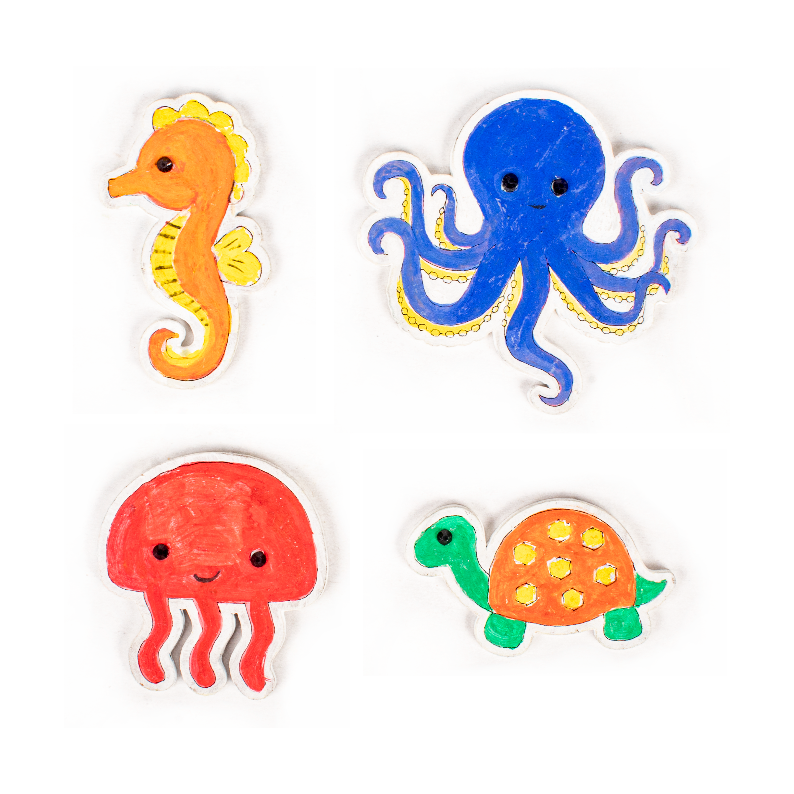 DIY Paint and Make Fridge Magnets Kit - Sea World, 1 Box
