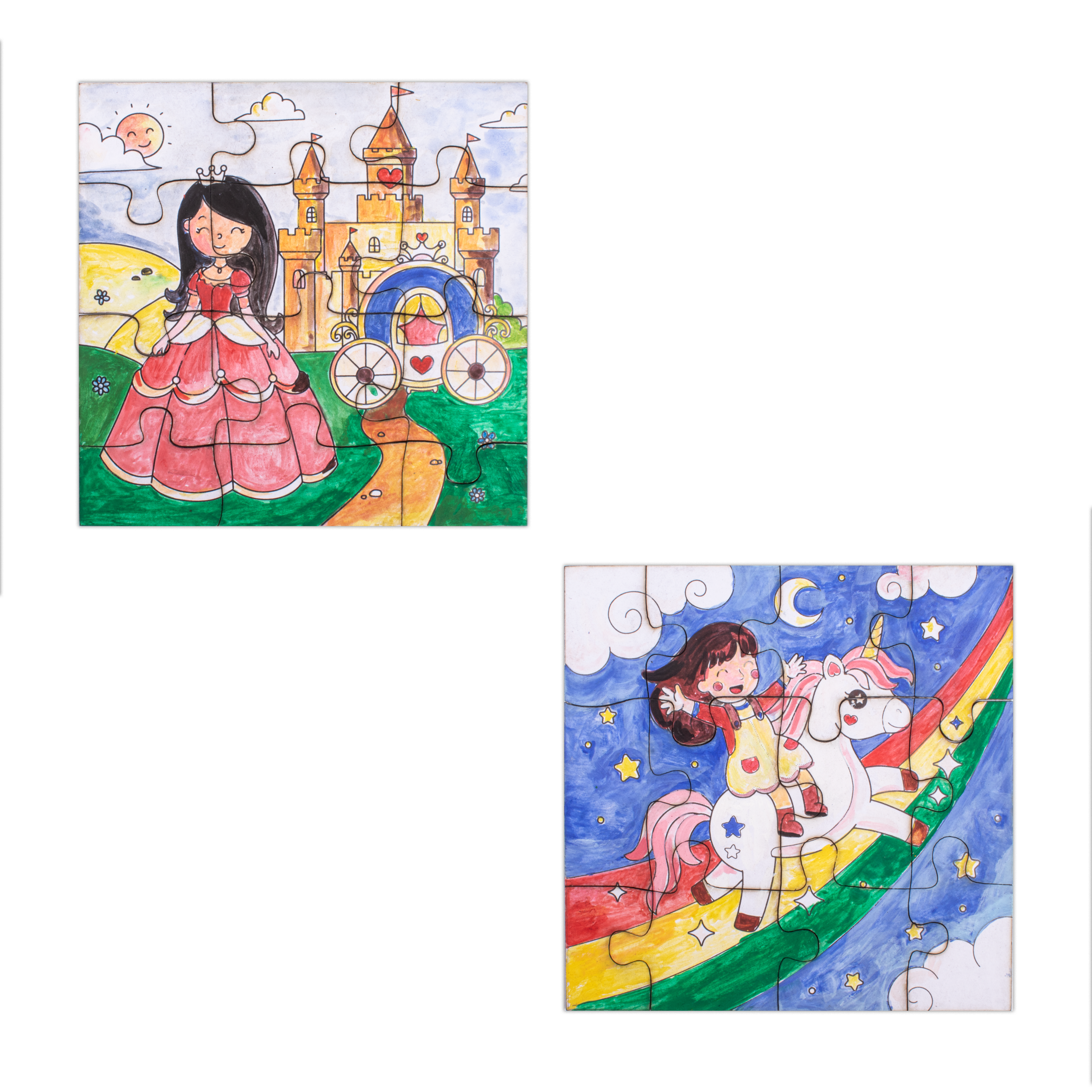 DIY Paint and Play Jigsaw Puzzle Kit- Wonderland Princess, 1 Box