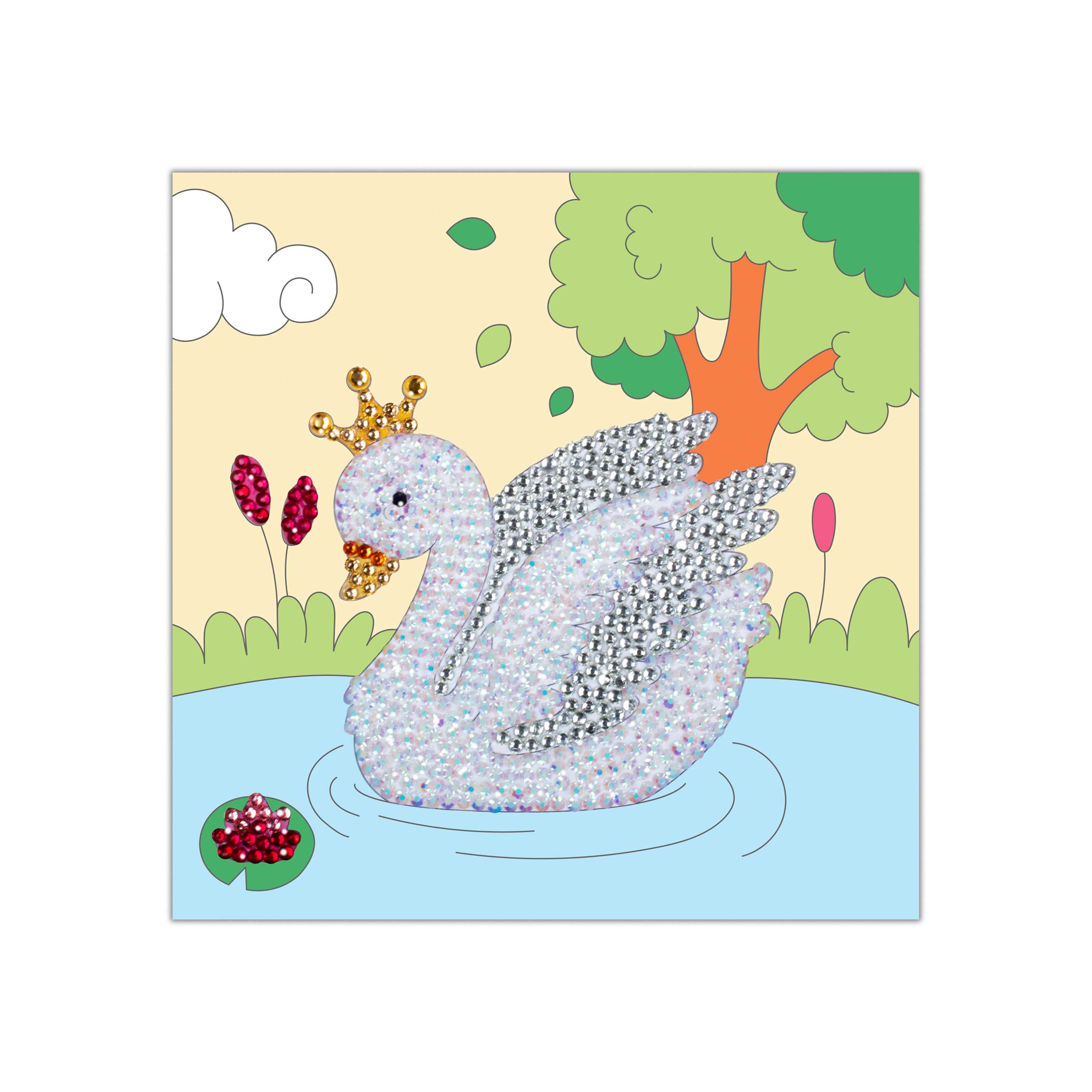 DIY Diamond Painting Kit - Royal Swan, 1 Box