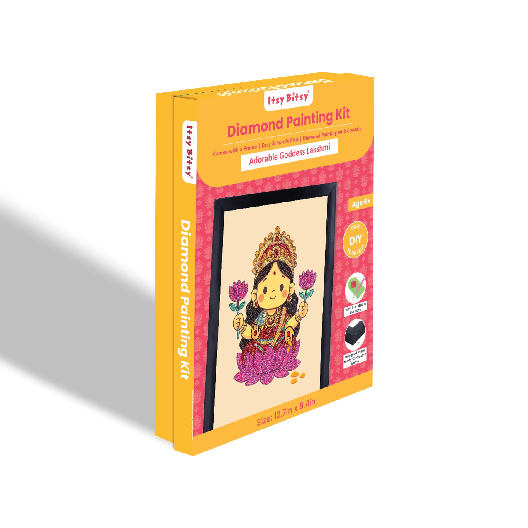 DIY Diamond Painting Kit with frame Adorable Goddess Lakshmi Box