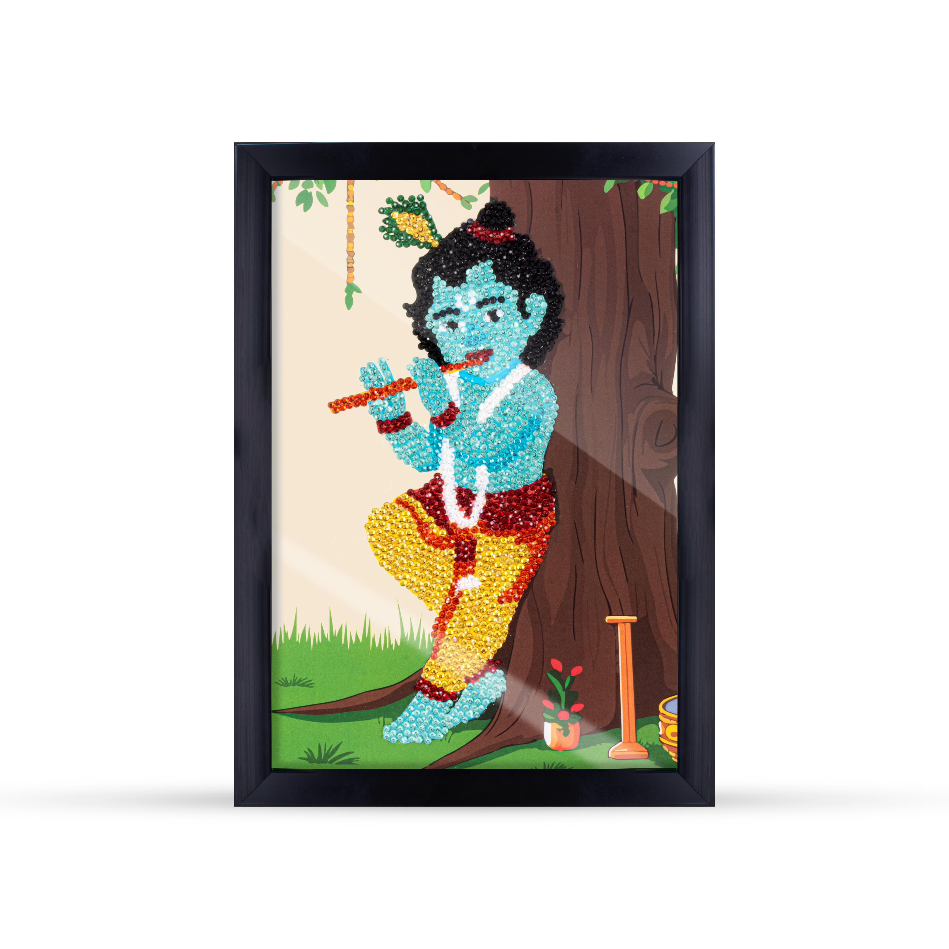 DIY Diamond Painting Kit with frame - Krishnas Melody, 1 Box