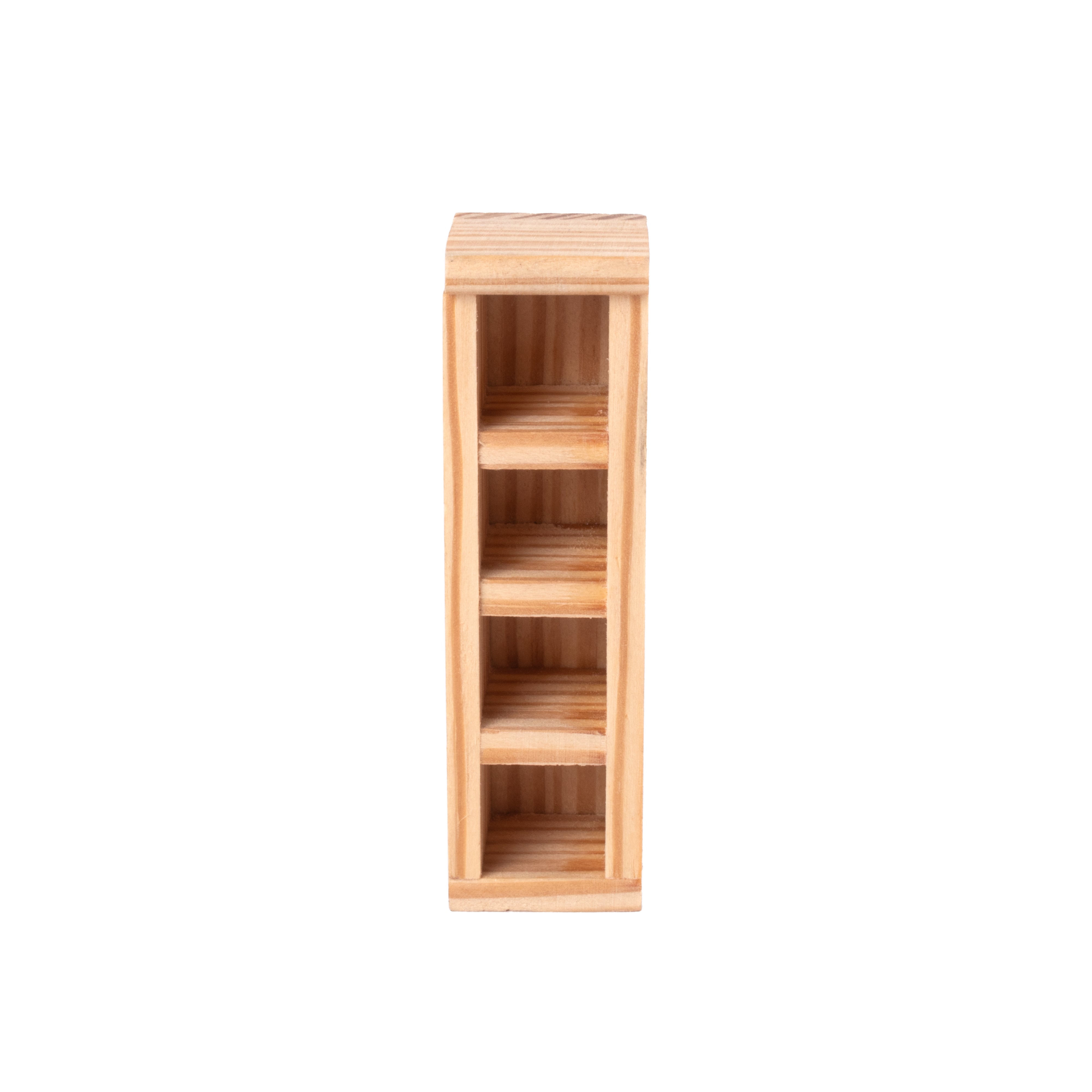 Wooden Miniature Bookshelf Approx L1.14inch x W1.41inch x H3.93inch 1pc