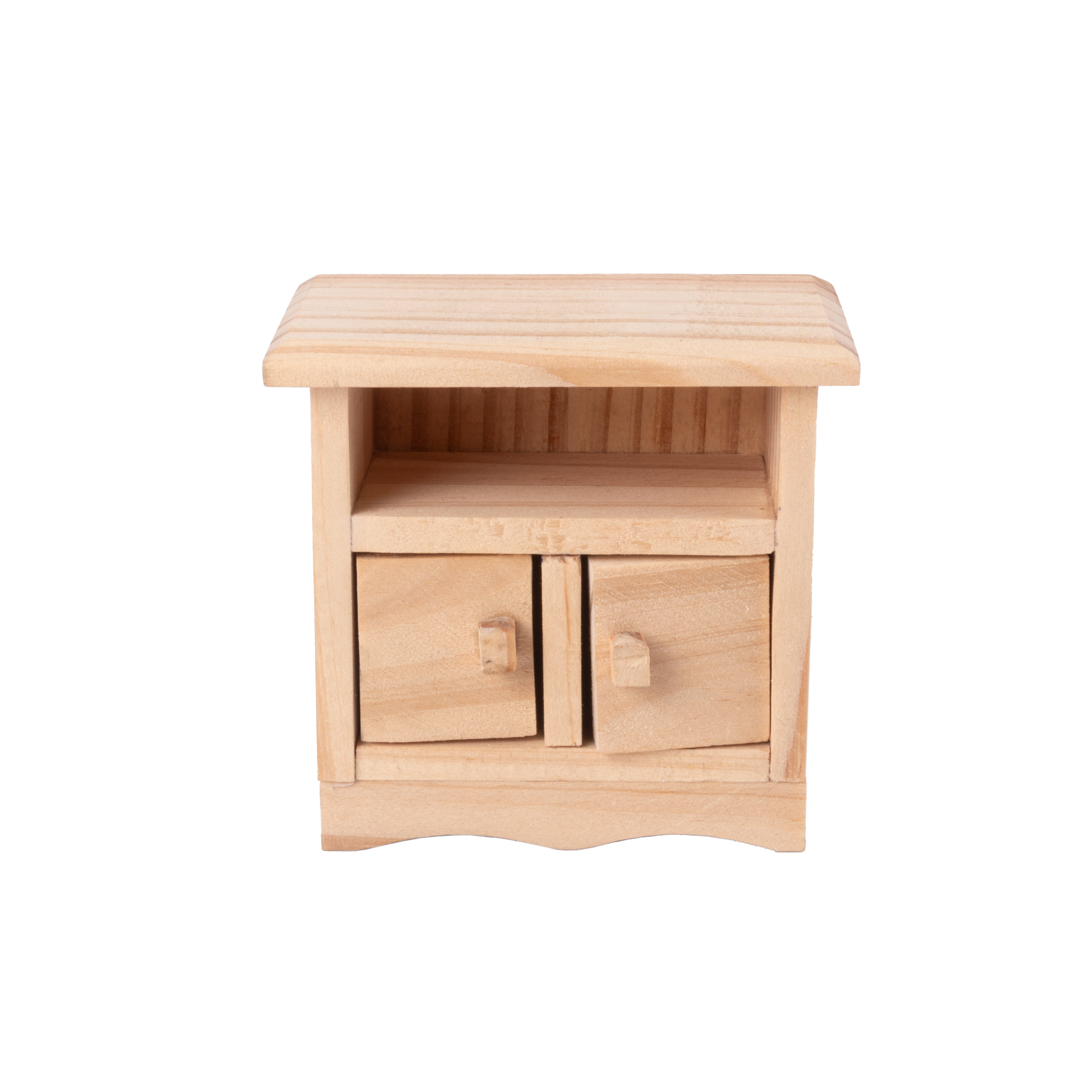 Wooden Miniature Two Door Storage Cabinet Approx L3.38inch x W2inch x H3.26inch 1pc