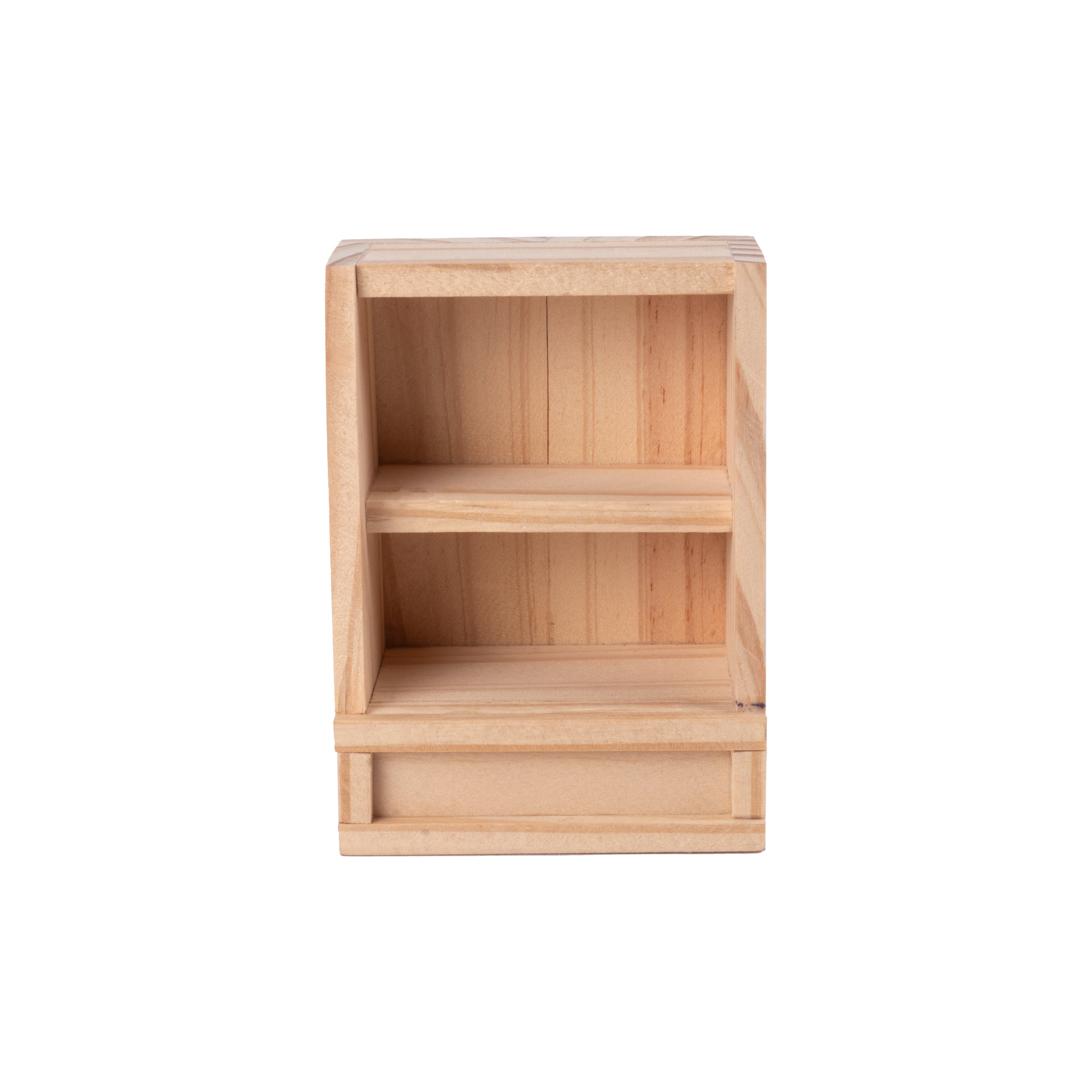Wooden Miniature Shelf Approx L2.95inch x W1.25inch x H3.03inch 1pc