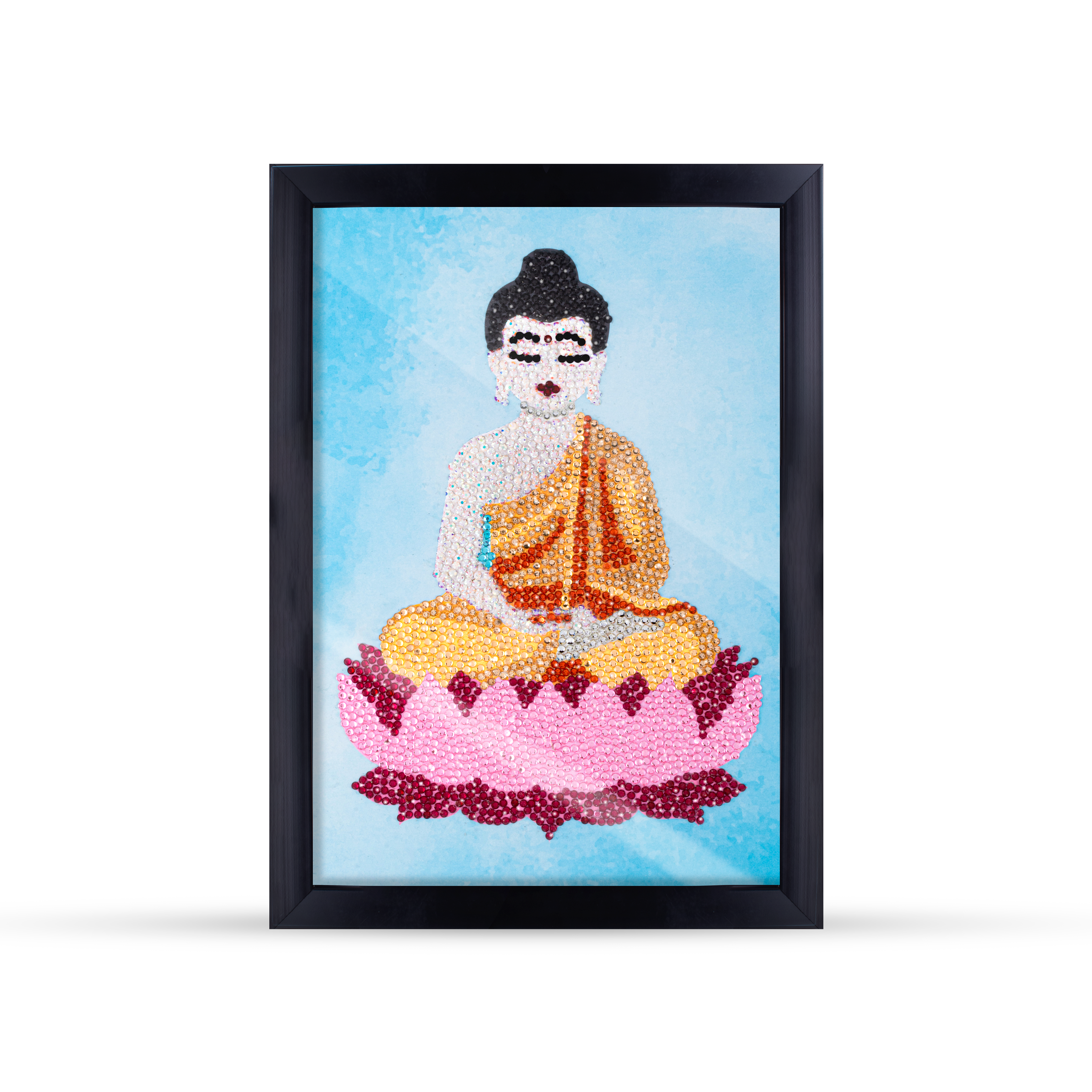 DIY Diamond Painting Kit with frame - Meditating Buddha, 1 Box