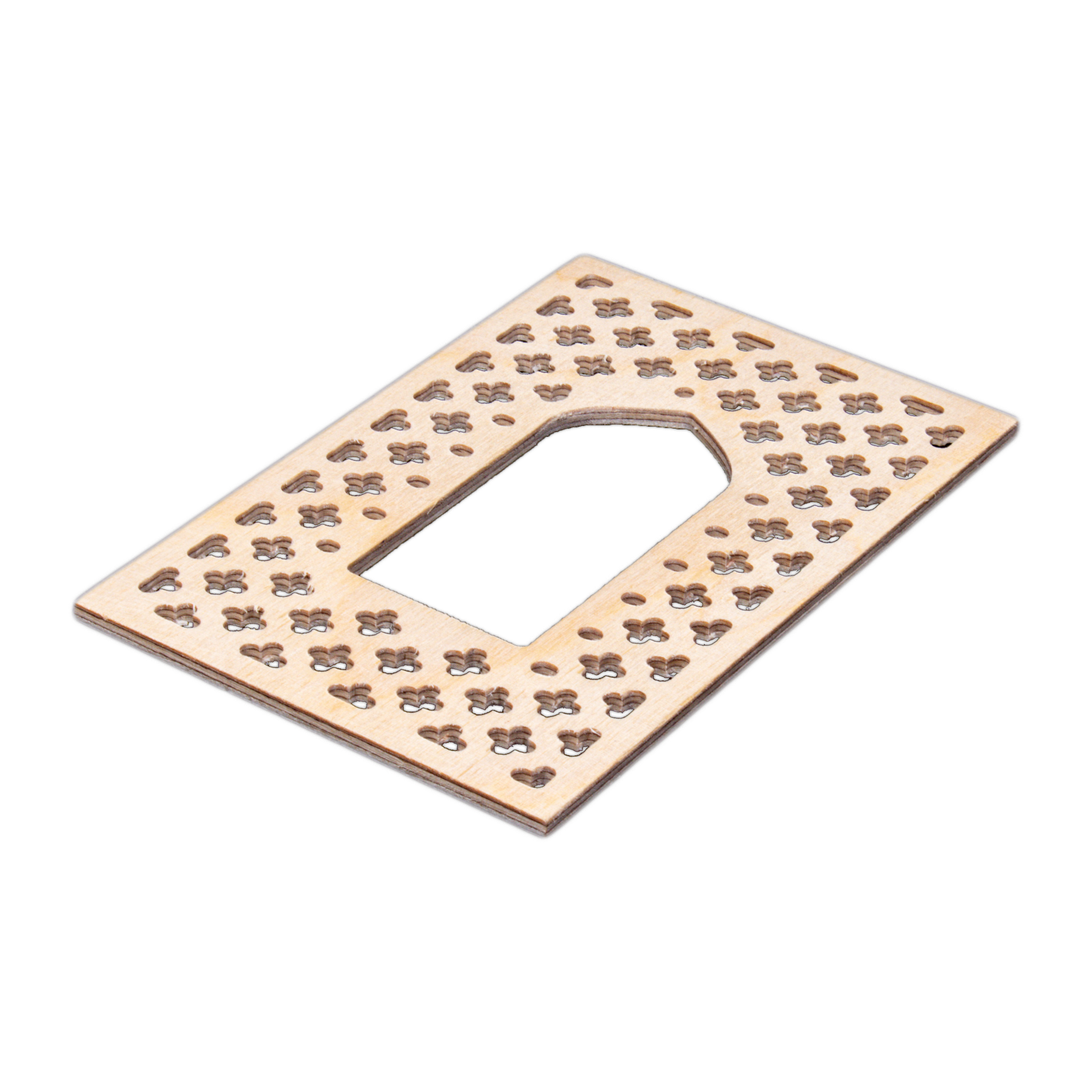 Birch Wood Jharokha Cutout Floral Mesh |  6.3 X 4inch (Approx) | 1pc