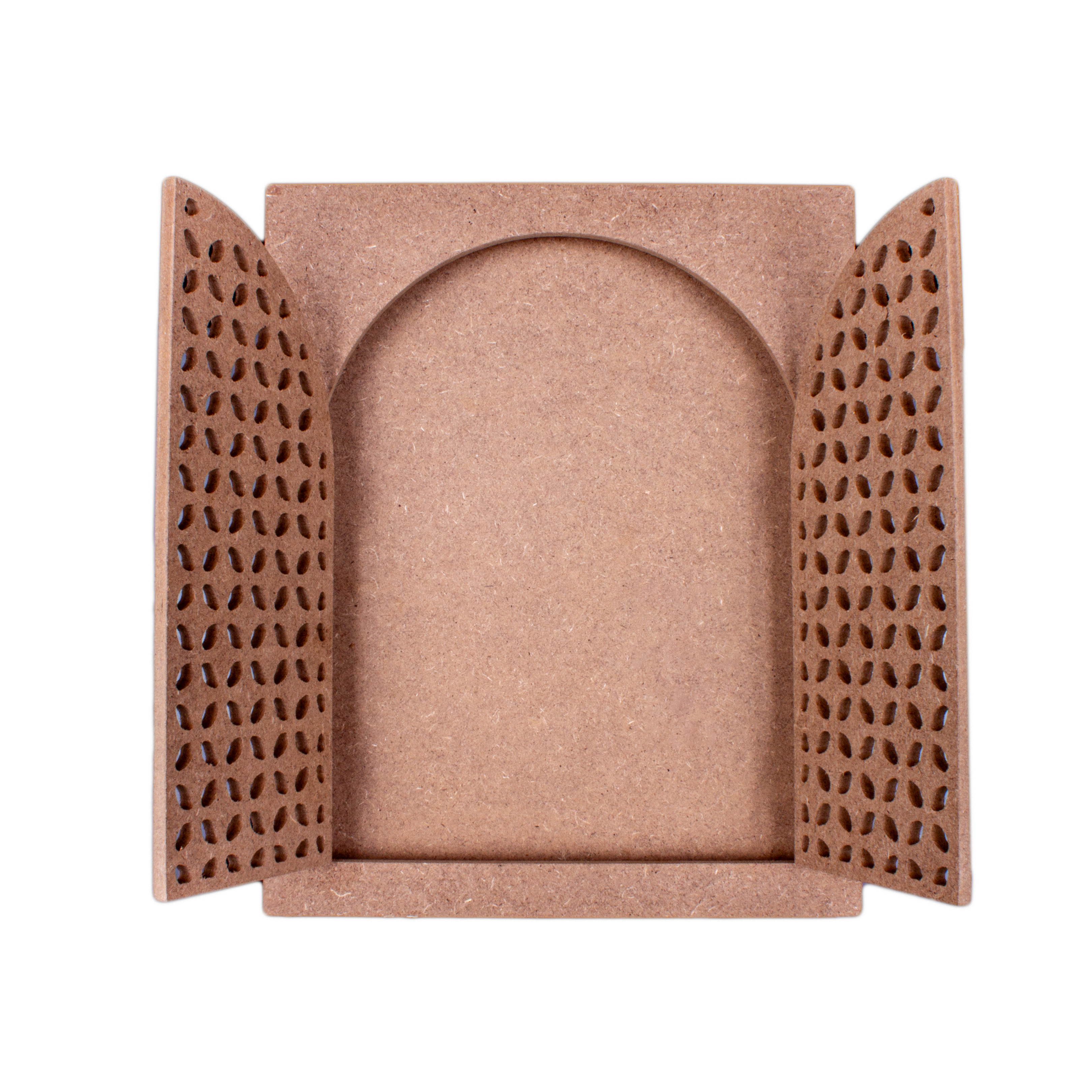 MDF Jharokha with Openable Window Leaf Circle |  11 X 9inch (Approx) | 1pc