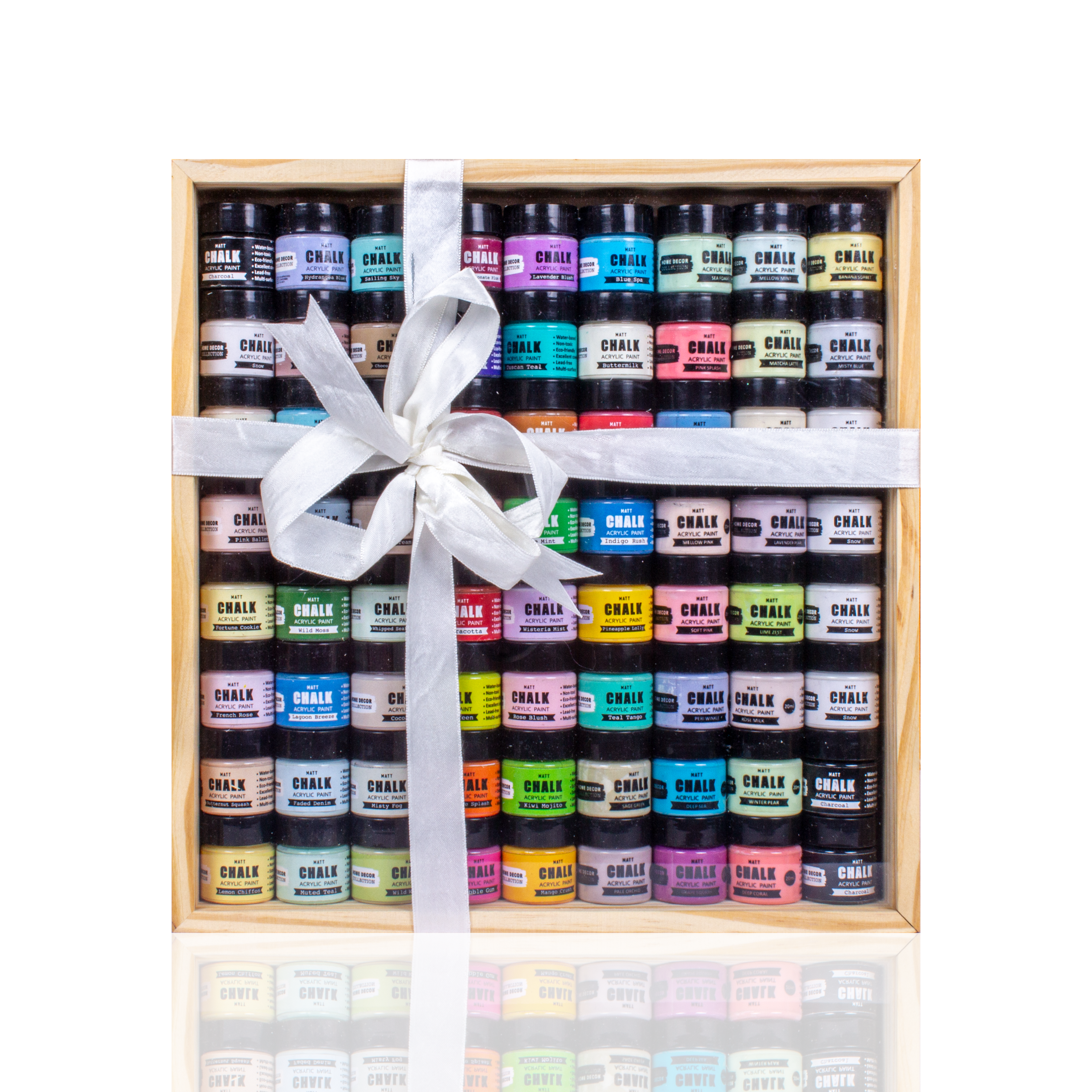 Home Decor Chalk Paint Collectors Edition 72 Shades X 20ml MDF Box With Acrylic Lid