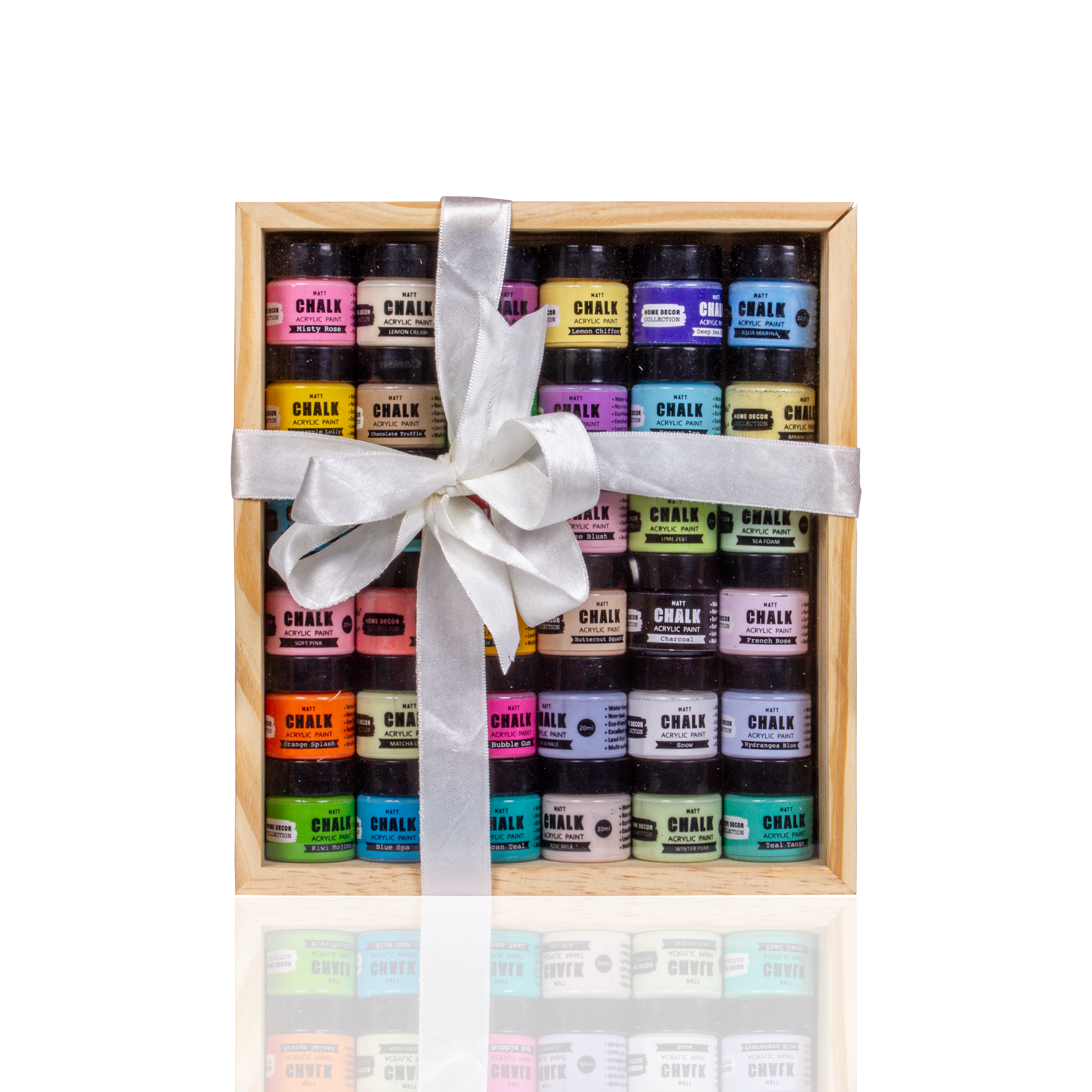 Home Decor Chalk Paint Collectors Edition 36 Shades X 20ml MDF Box With Acrylic Lid
