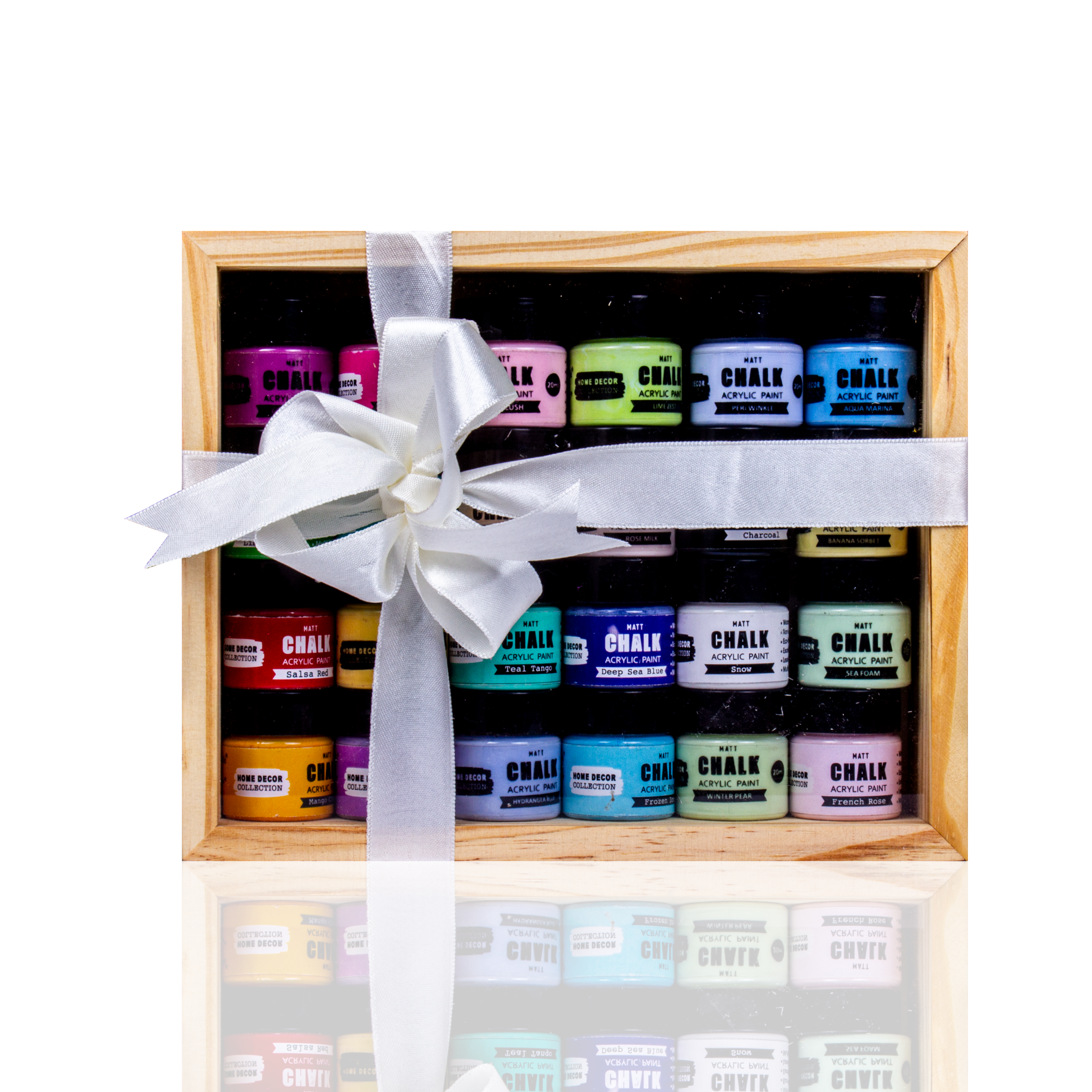 Home Decor Chalk Paint Collectors Edition 24 Shades X 20ml MDF Box With Acrylic Lid