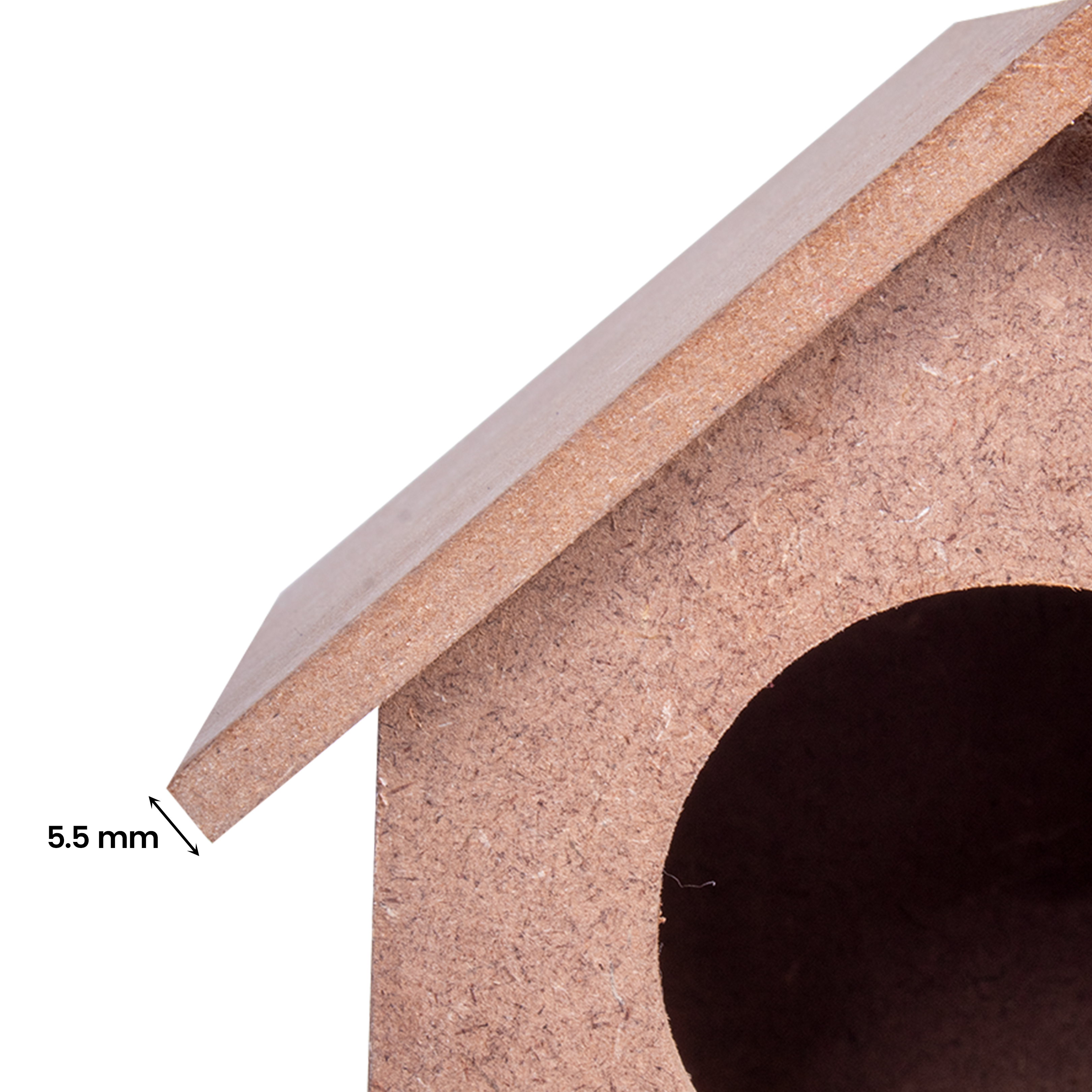 MDF Bird House W4.4 X H7 X D4.4Inch 5.5Mm Thick 1Pc Lb
