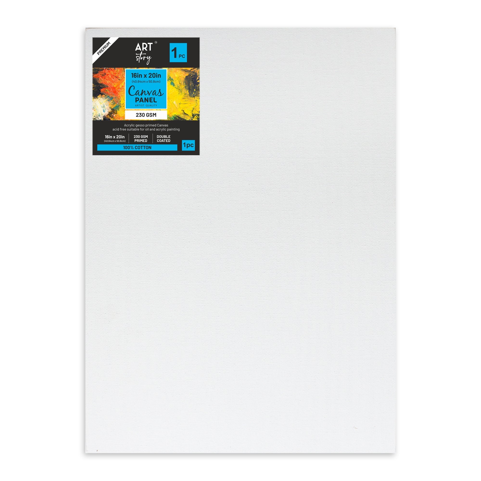 Canvas Panel 3Mm Mdf Board 16 X 20Inch 1Pc (Pack of 3)
