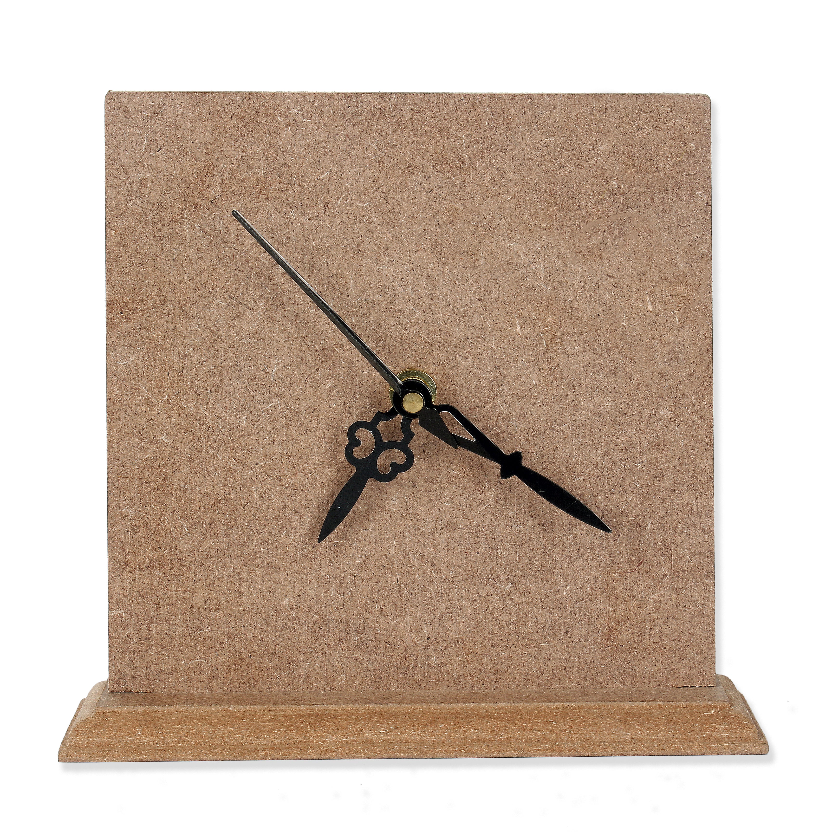 MDF Table Clock L6.5 X W6.7inch 1pc