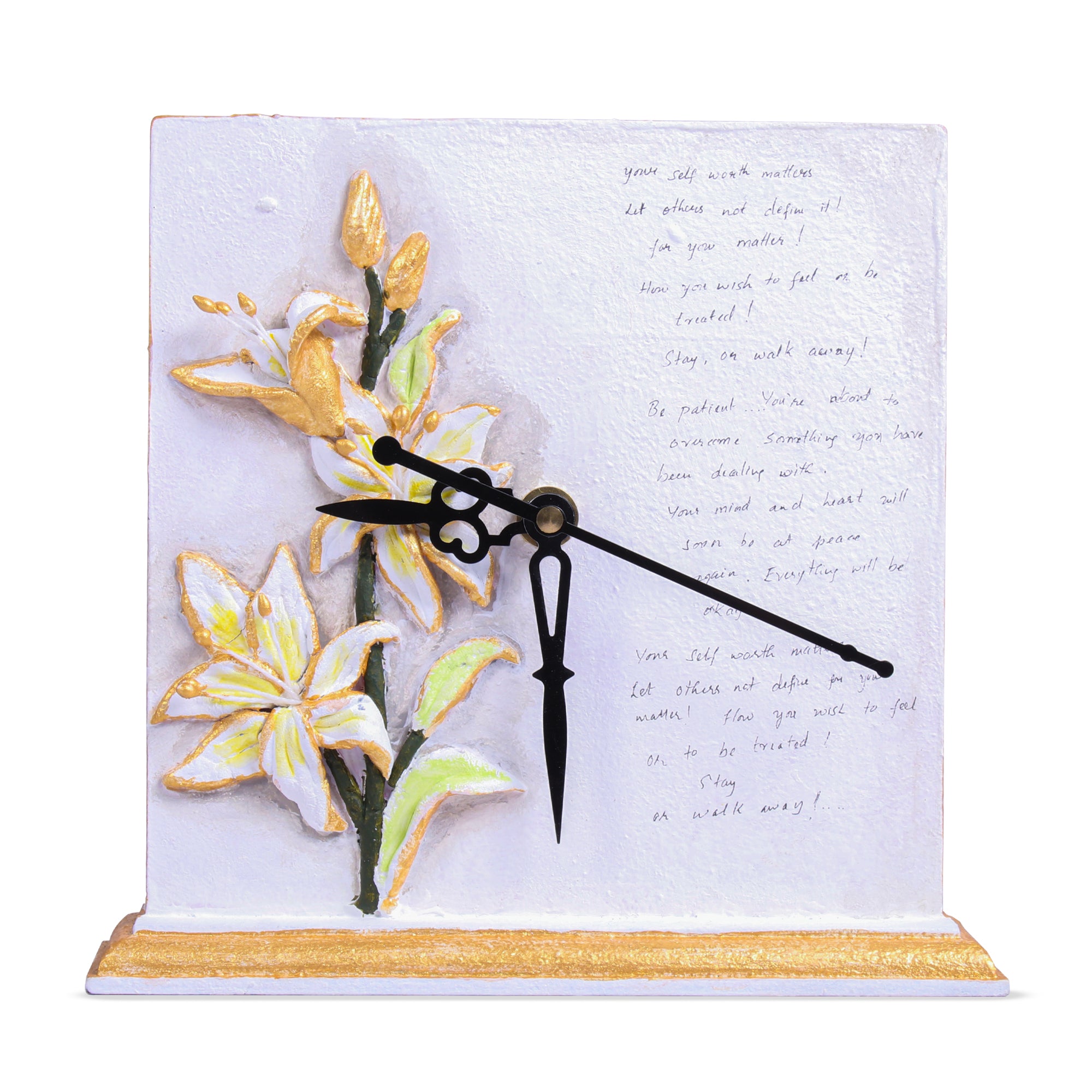 MDF Table Clock L6.5 X W6.7inch 1pc