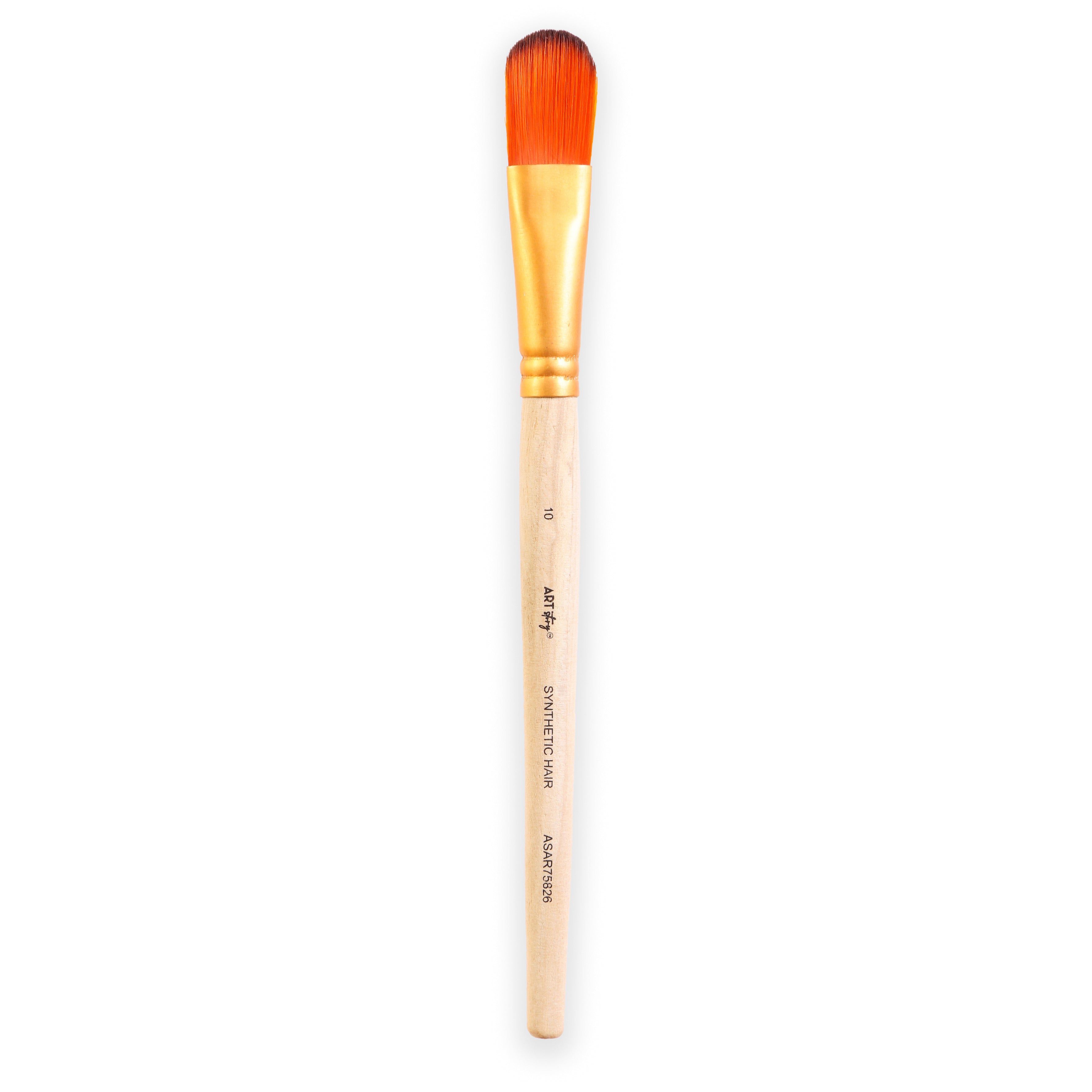 Filbert Brush Synthetic Hair Size 10 Handle Length 150mm