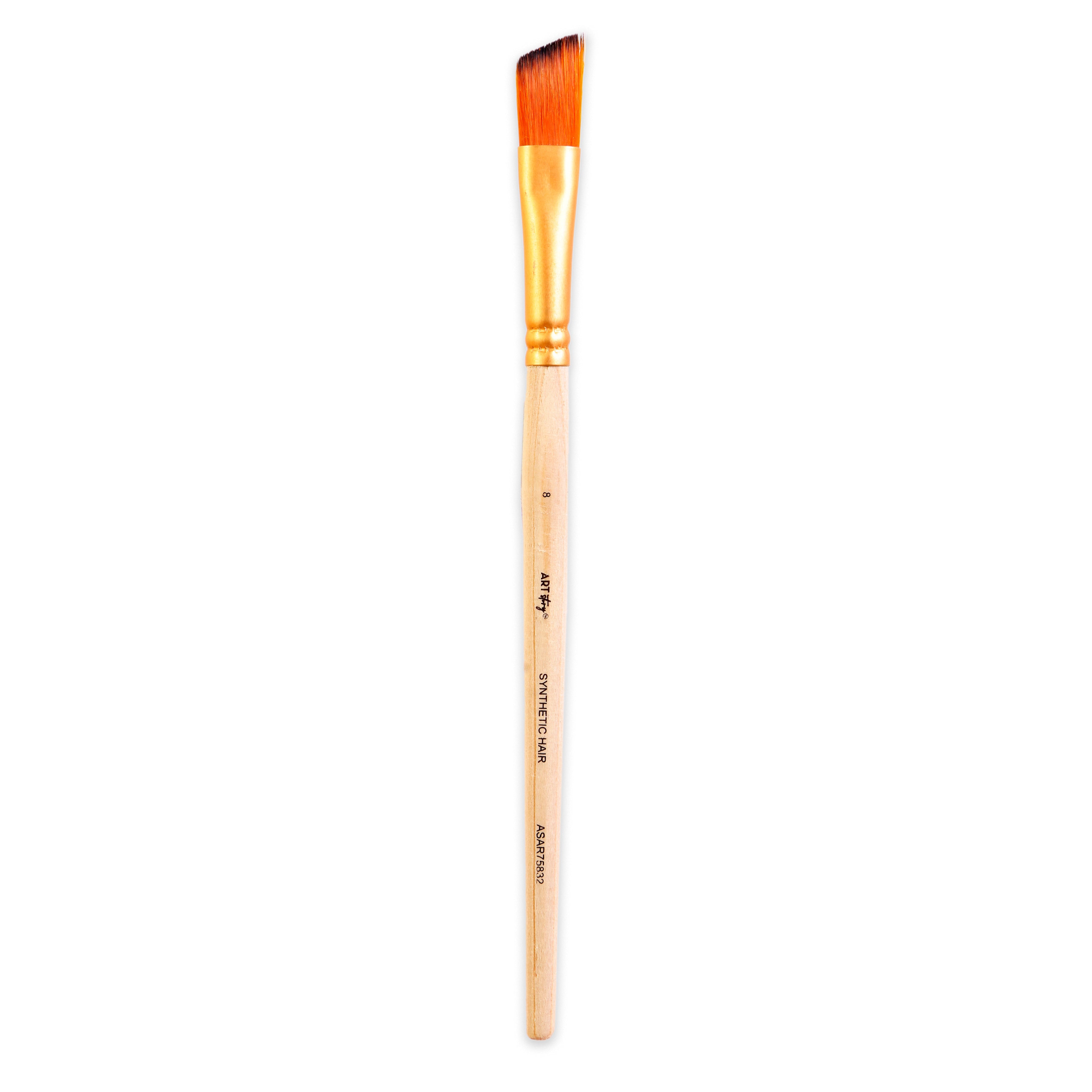 Angular Brush Synthetic Hair Size 8 Handle Length 150mm