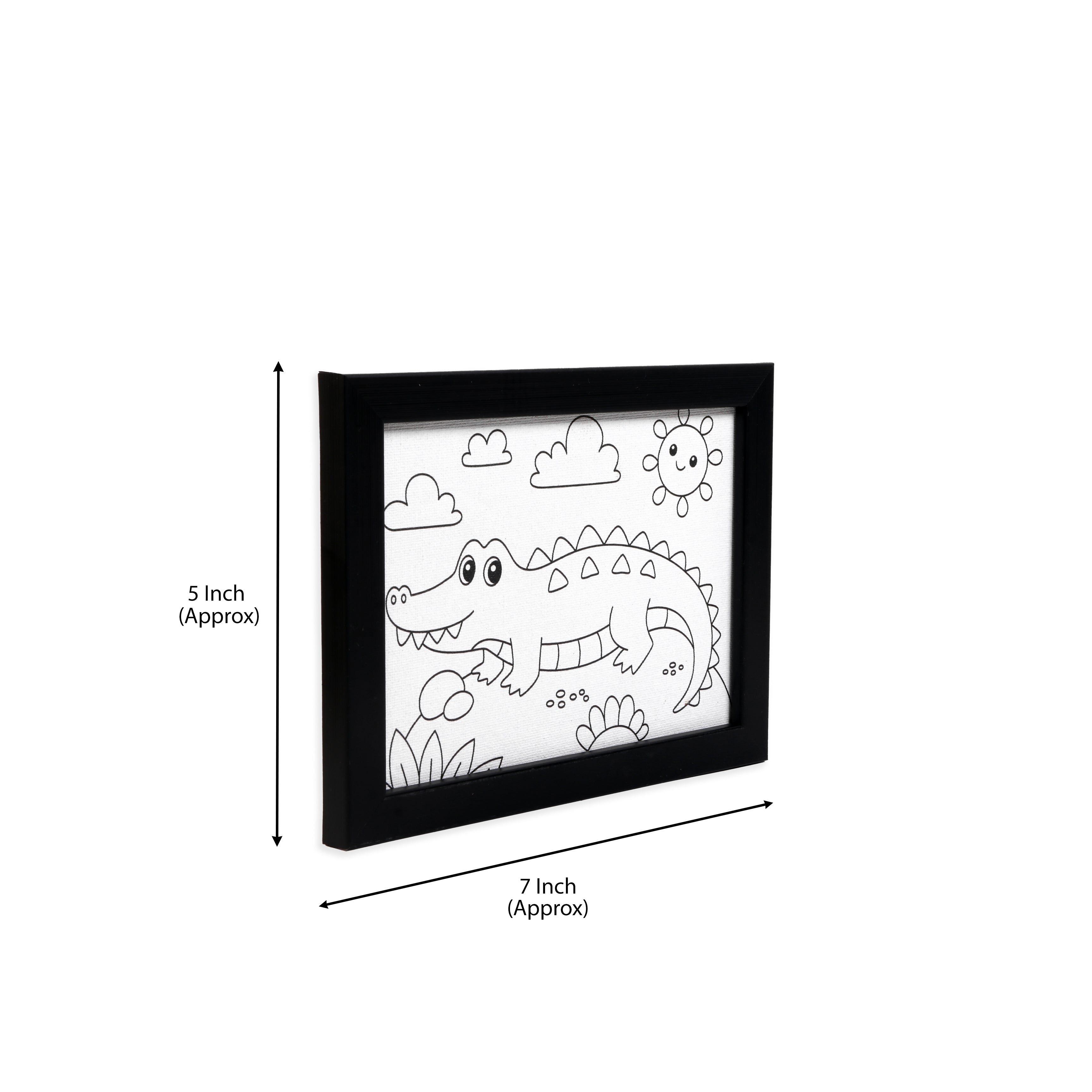 Pre-printed Canvas With Frame Alligator Painting Kit 5 X 7inch