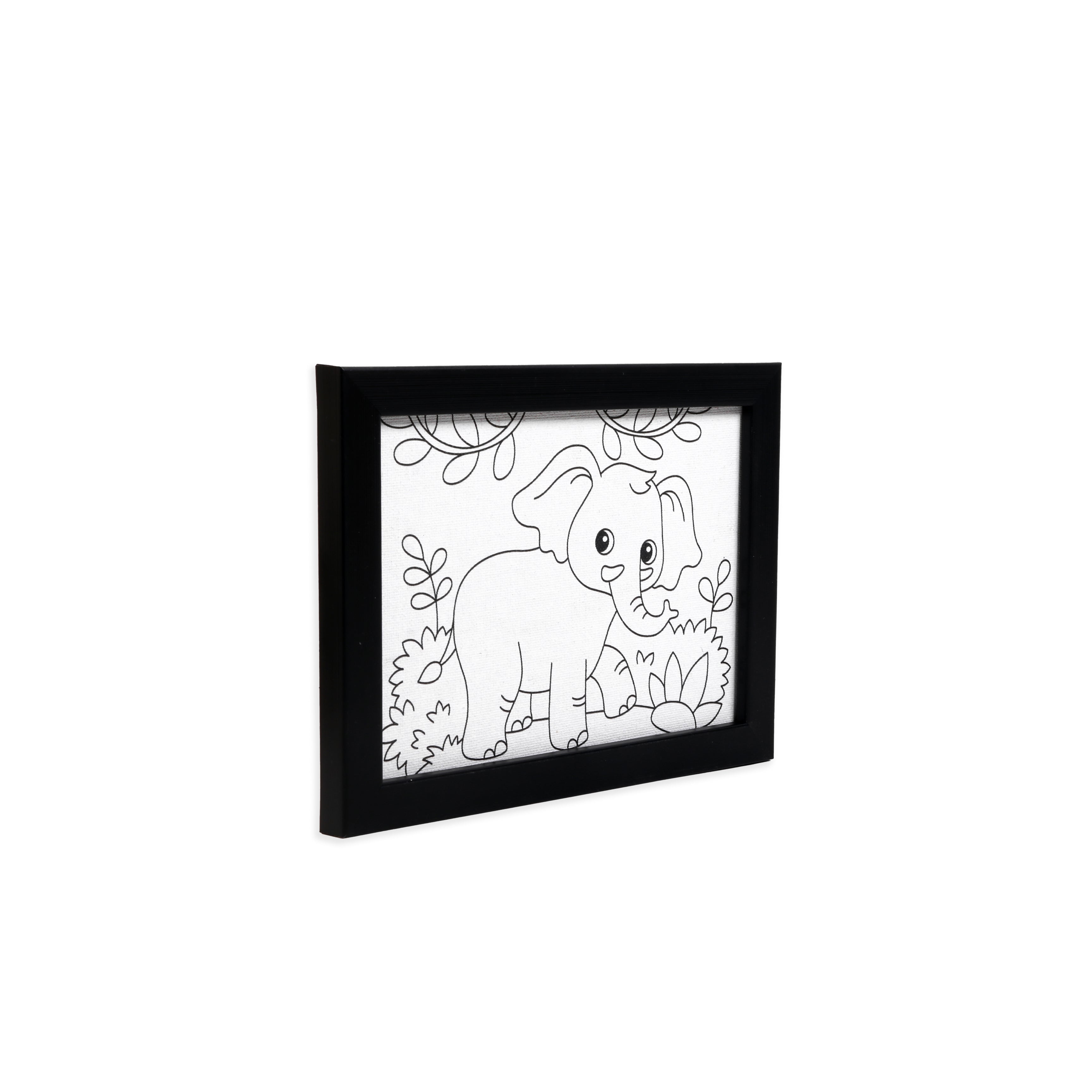Pre-printed Canvas With Frame Elephant Painting Kit 5 X 7inch