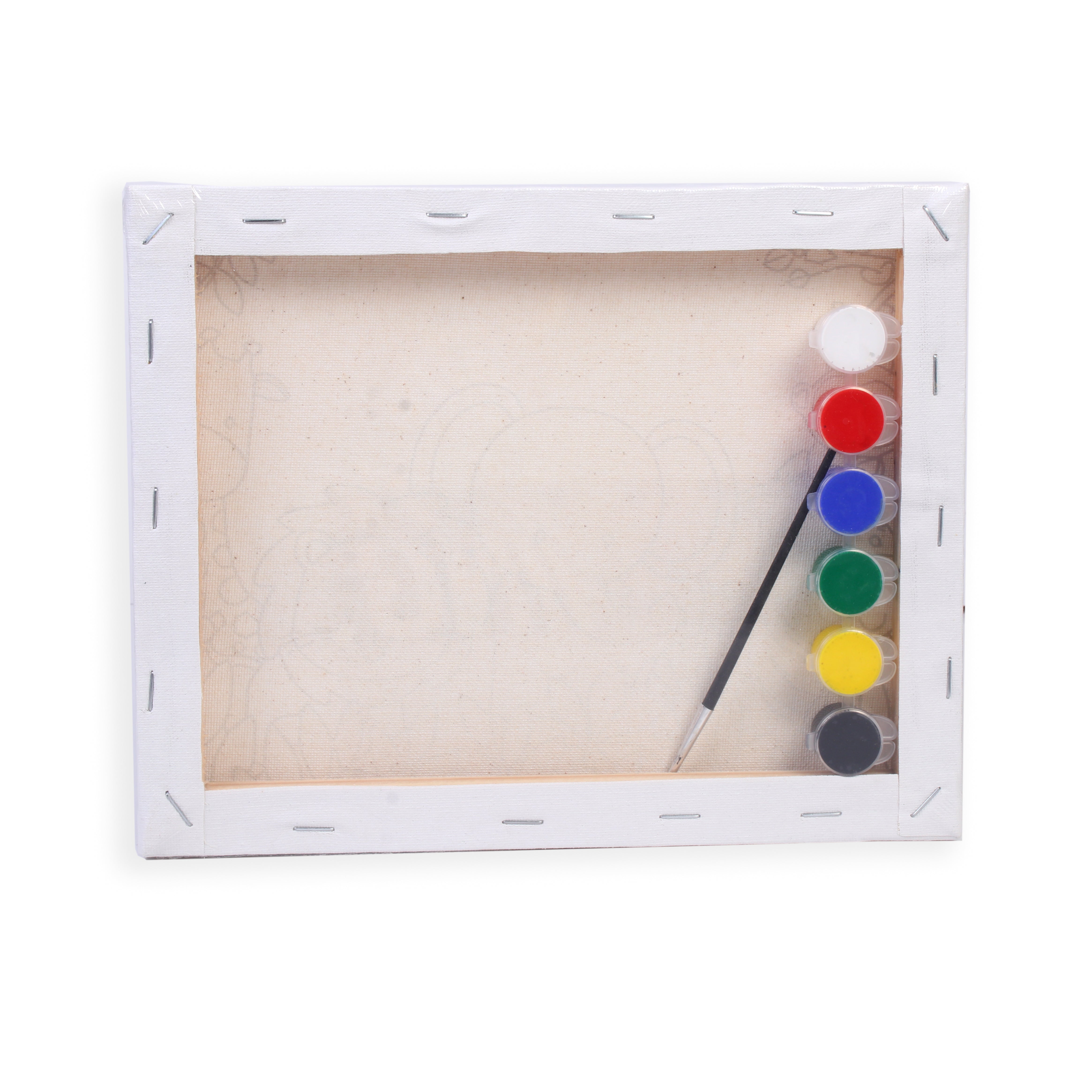Pre -printed Canvas With Colours Jungle Friends Painting Kit 8 X10inch
