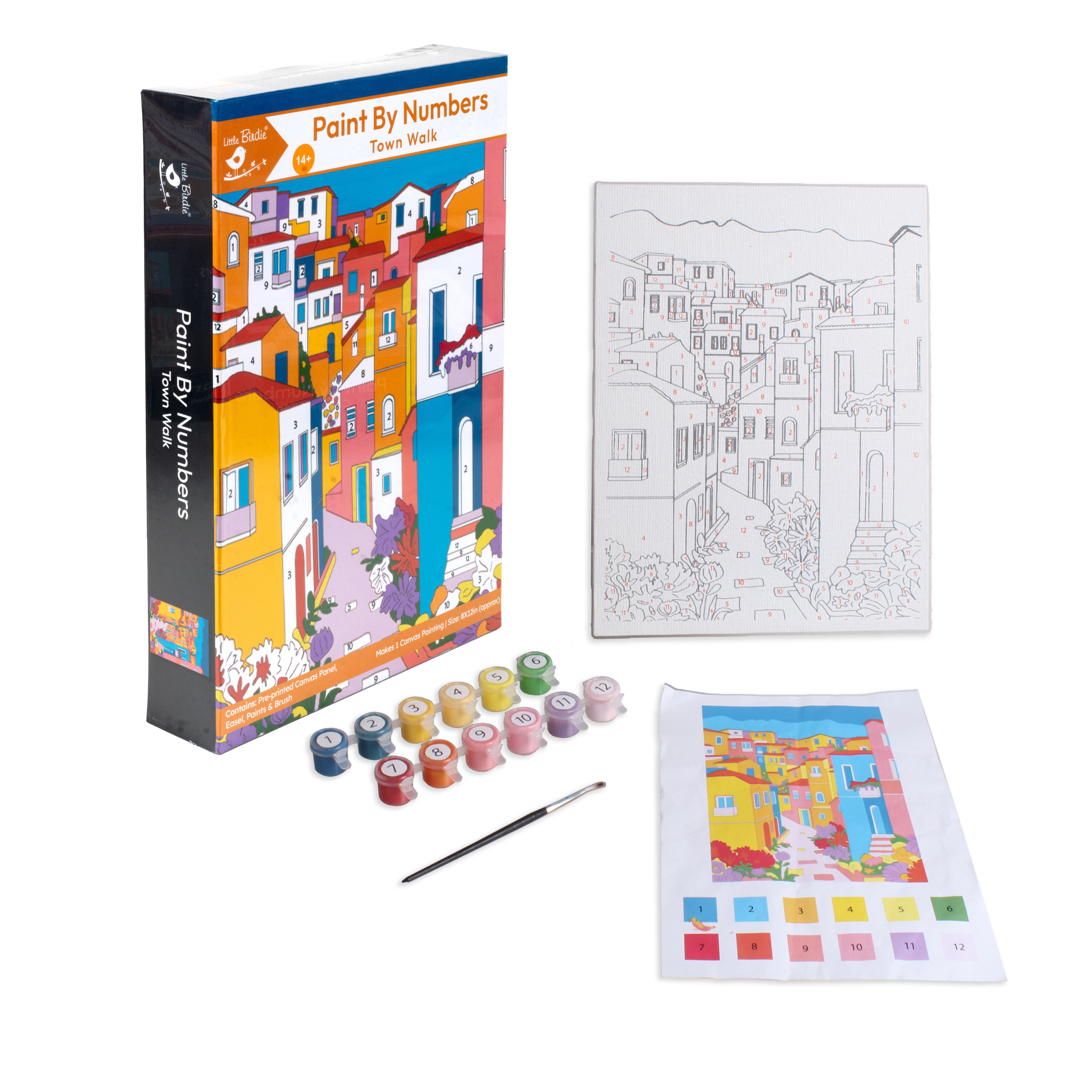Paint By Numbers - Town Walk | DIY Kit for Creative Learning