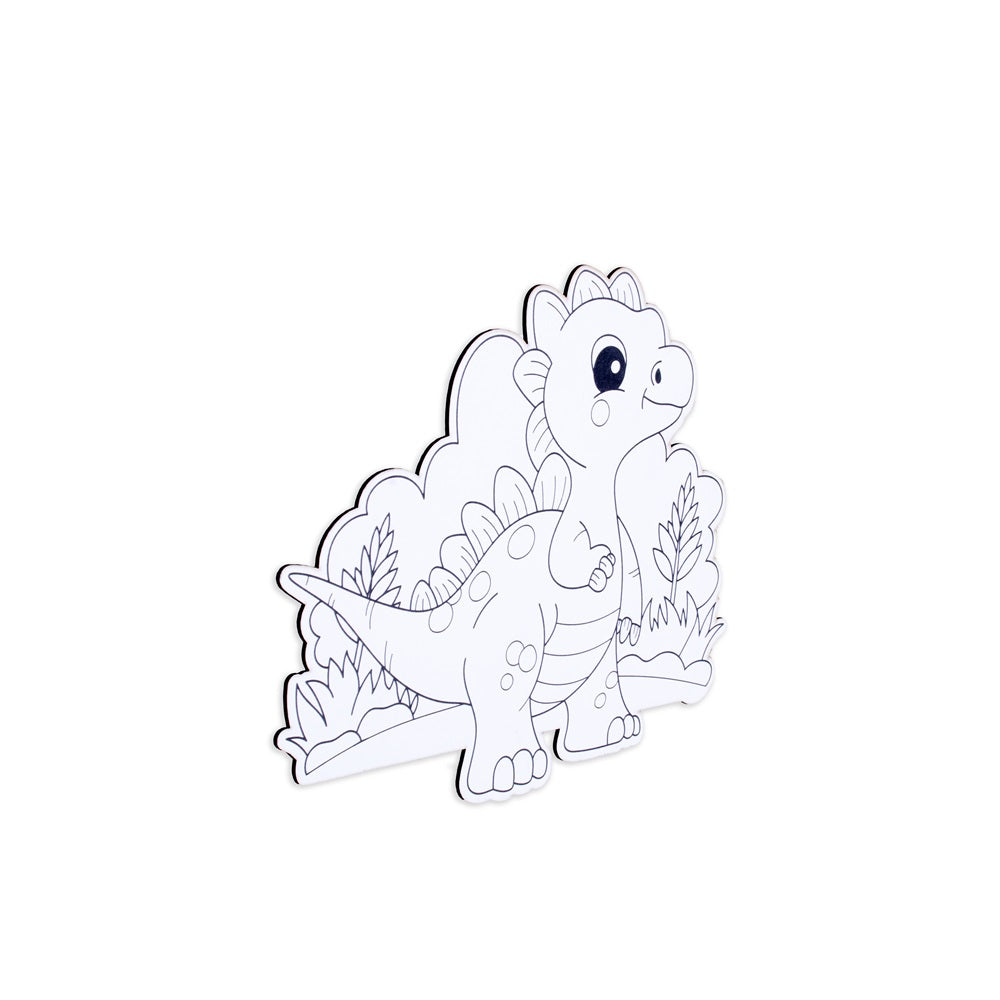 Table Decor Colouring Kit With Sketch Pen Little Dino Approx L6.25 X W7.25inch 2mm Thick