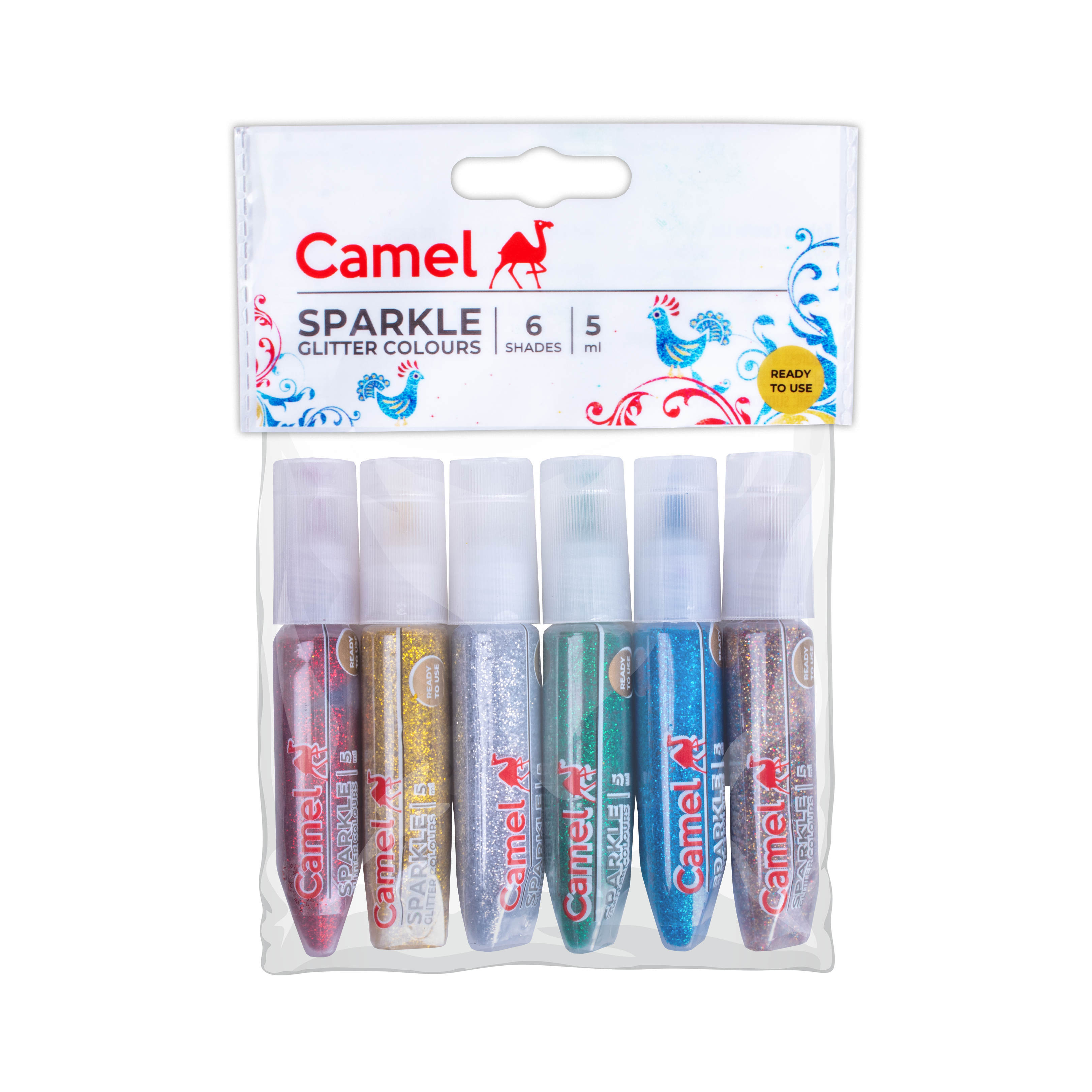 Students Sparkle Asst Col 6 Shades 1Set Camlin