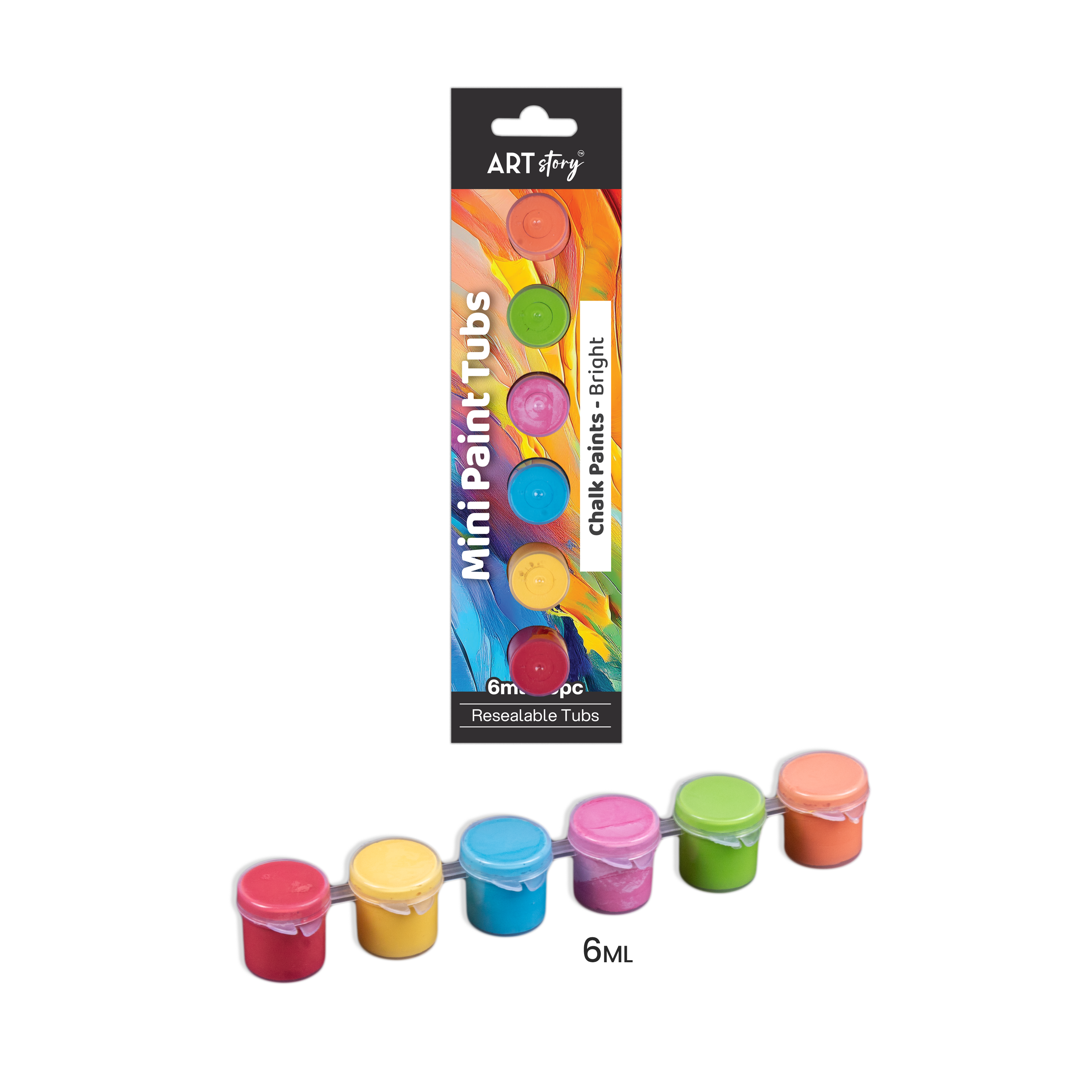 Mini Paint Tubs Chalk Paint Bright 6ml x 6 shades