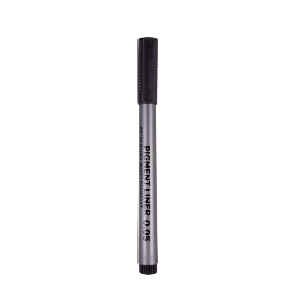 Pigment Fineliner Water Based Black 0.05mm Tip 1pc