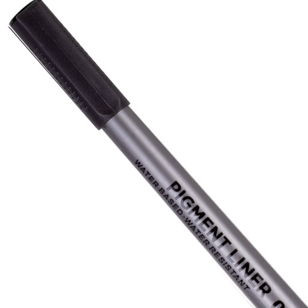 Pigment Fineliner Water Based Black 0.1mm Tip 1pc