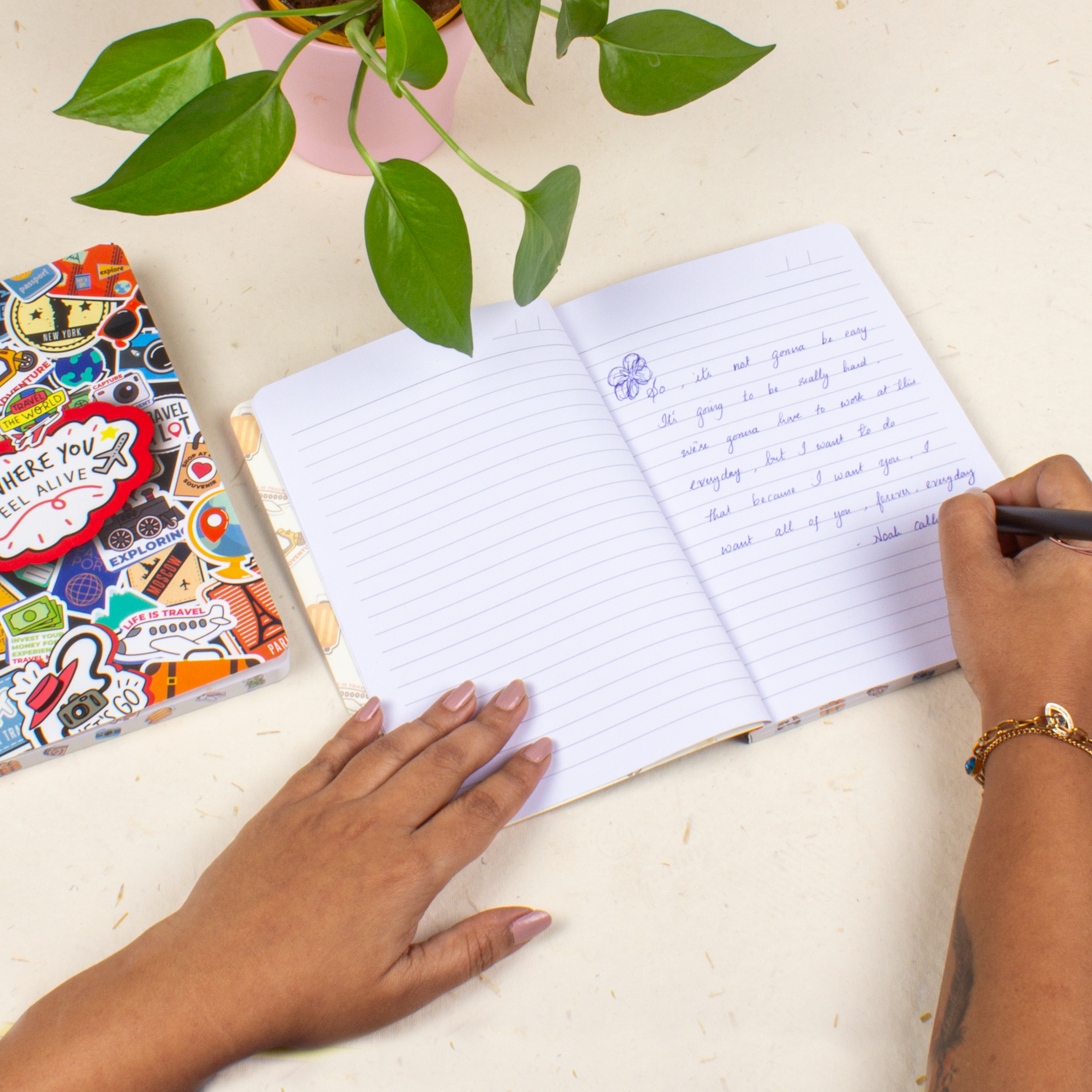 Softbound Ruled Notebook Travel Edge Printed A5 128pages 100gsm