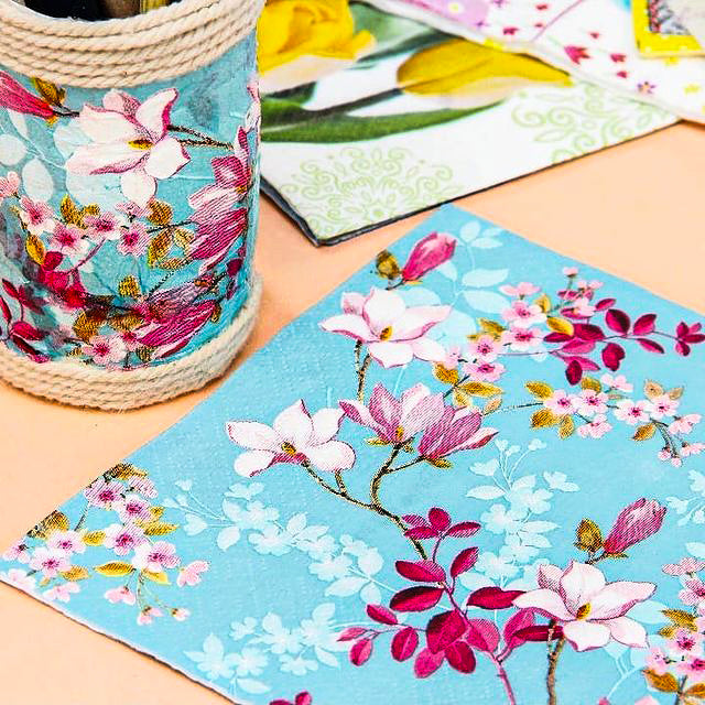 Filament Decoupage Paper Floral Fusion 2Designs 60GSM A4 2Sheets